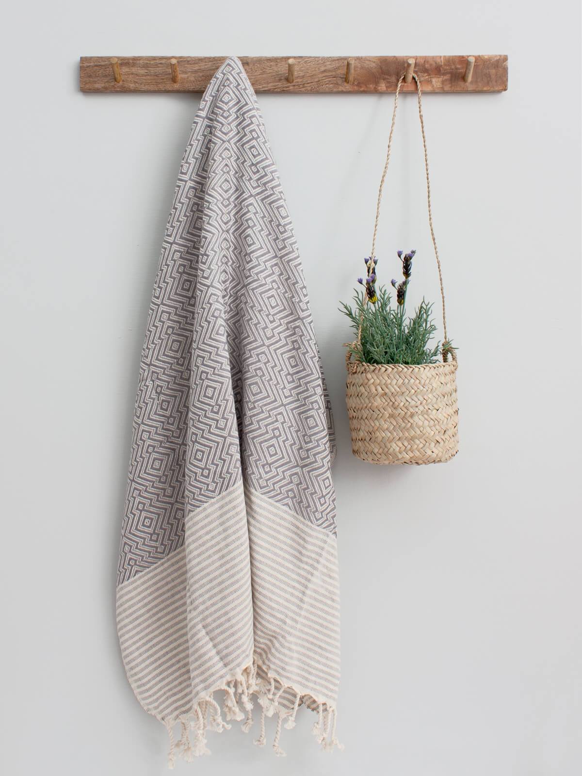 Premium Inca Hammam Towel - Soft & Absorbent Grey Turkish Bath Towel (Slight Seconds) | Perfect for Spa, Yoga, Beach & Home Use