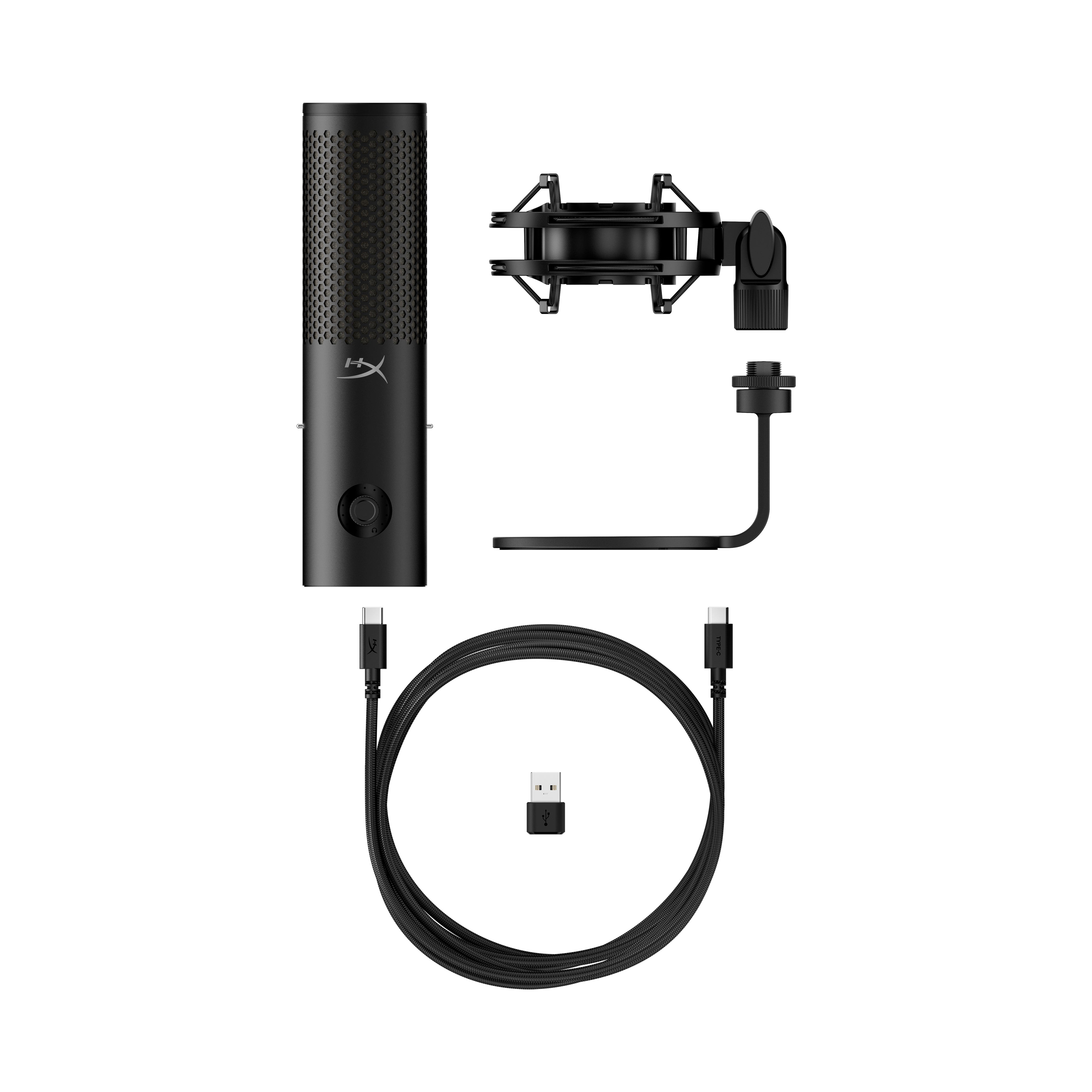 HyperX QuadCast S 2 USB Condenser Microphone - Professional Streaming & Gaming Mic with RGB Lighting for PC, PS4, PS5 - Perfect for Twitch, YouTube & Podcast Recording