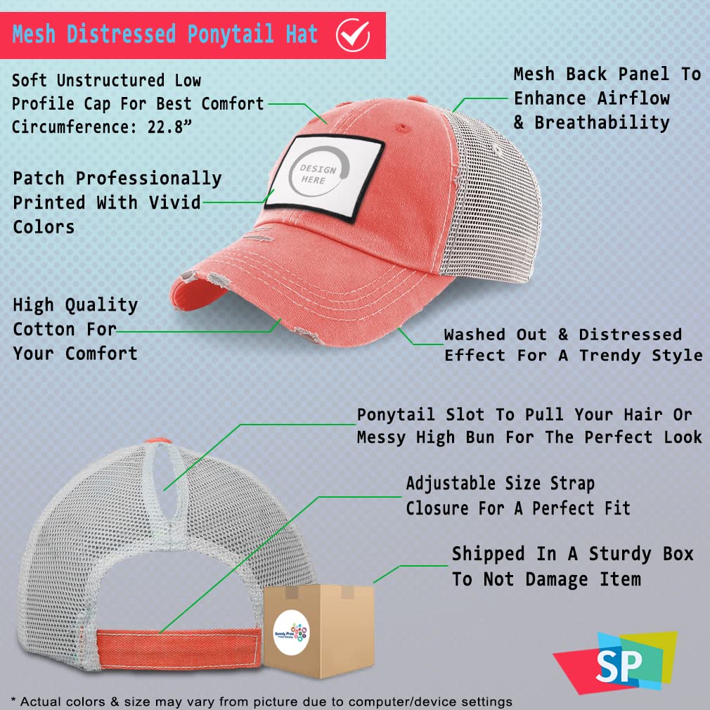 Women's High Ponytail Chef Hat - 5 Star Professional Kitchen Cook Cap with Text Design | Perfect for Cooking, Baking & Restaurant Work