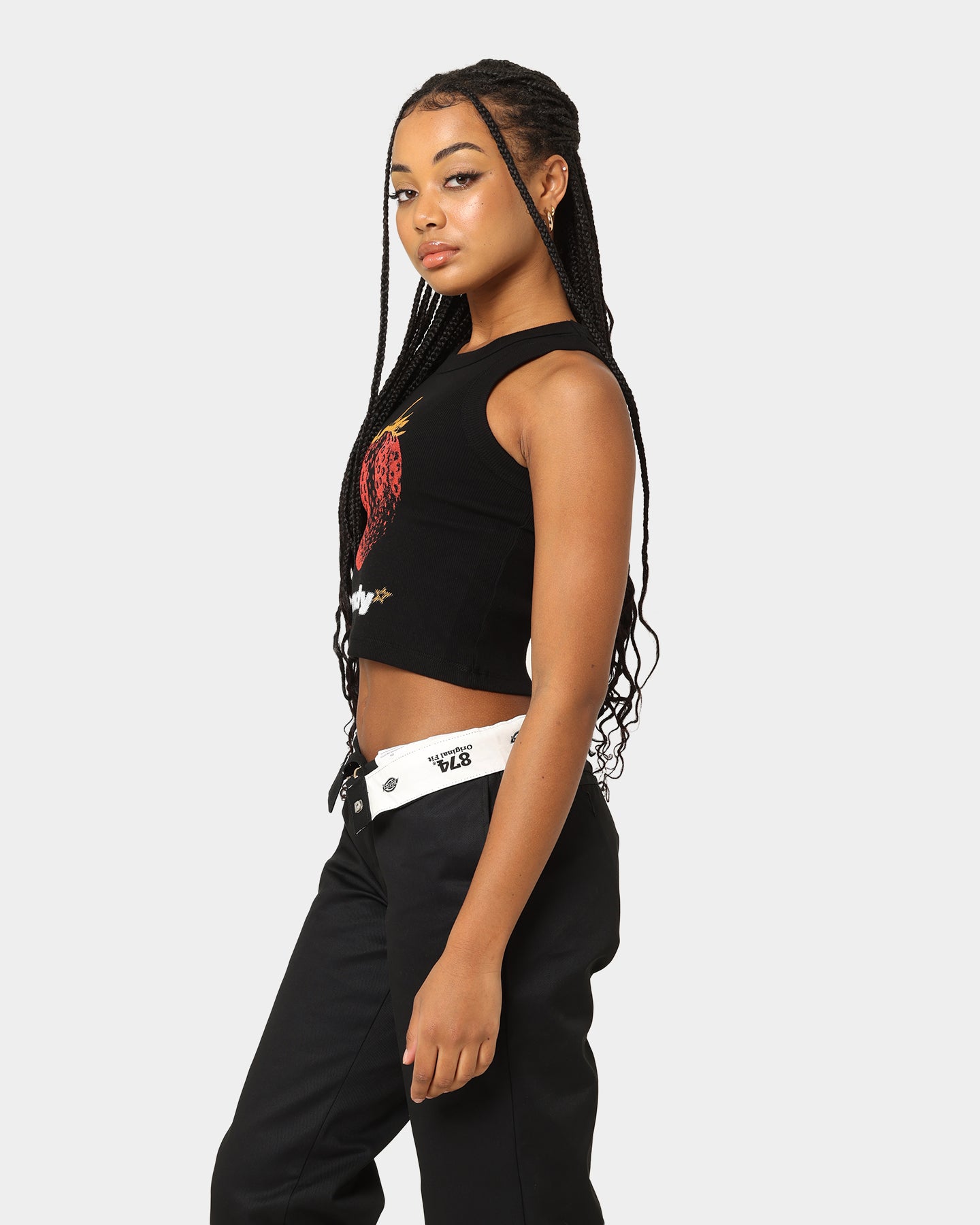 American Thrift Women's Candy Tank Top - Black | Casual Summer T-Shirt for Women | Perfect for Beach, Gym & Everyday Wear