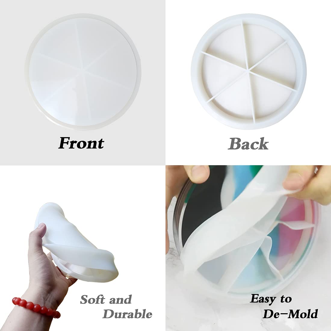 Resin Clutch Bag Silicone Mold for DIY Crafting - Round Shaker Purse Mold with Tools (1pc) - Perfect for Handmade Jewelry, Gifts & Resin Art Projects