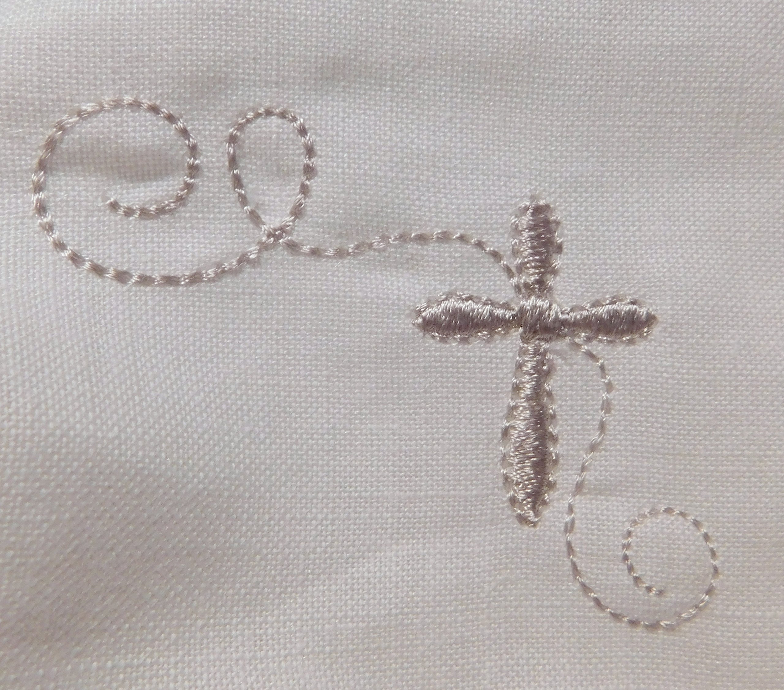 Baby Christening Linen Keepsake Set - Embroidered Cross Handkerchief & Bonnet with Gift Card & Envelope | Perfect for Baptism, First Communion & Newborn Gifts