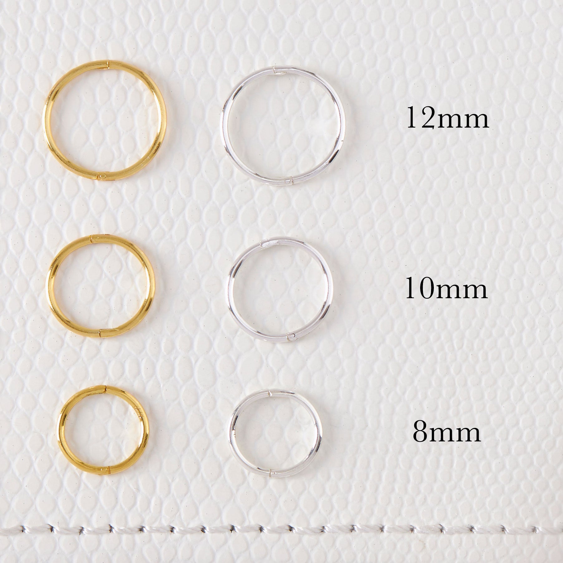 10mm Gold Endless Hoop Earrings for Women - Hypoallergenic Sleeper Hoops for Everyday Wear, Work, and Special Occasions