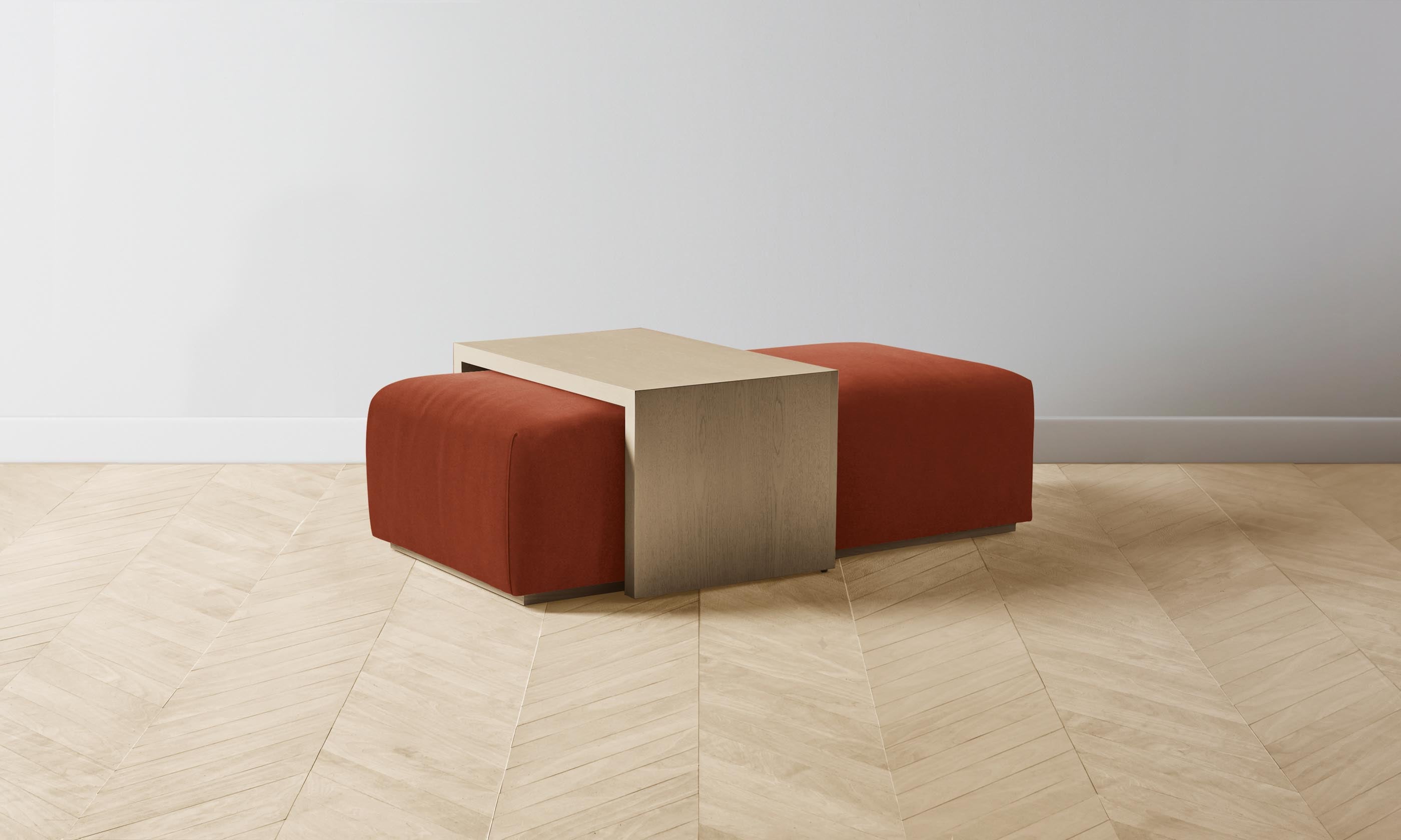 The Bowery Ottoman - Luxurious Mohair Spice Upholstered Footrest & Accent Chair for Living Room, Bedroom, or Office - Perfect for Relaxing & Adding Elegant Style