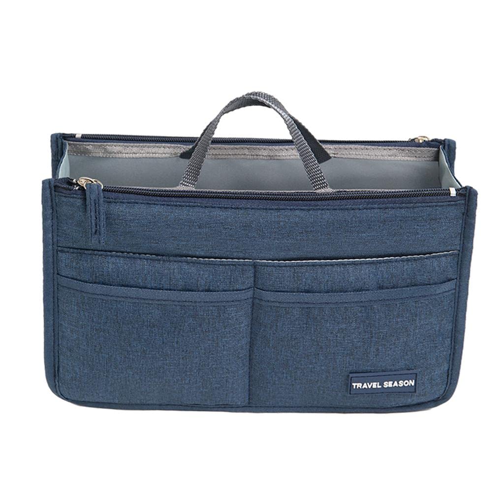 LOSA Women's Cosmetic Bag - Waterproof Makeup Organizer, Toiletry Pouch for Travel (Dark Blue) - Perfect for Gym, Beach & Daily Essentials Storage