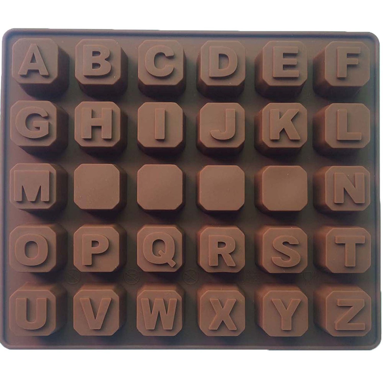 PRANSUNITA Alphabet Letters A-Z Silicone Mold for Cake, Cookie, Chocolate, Soap & Ice Cubes - Baking Decorations for Birthdays, Weddings & DIY Crafts