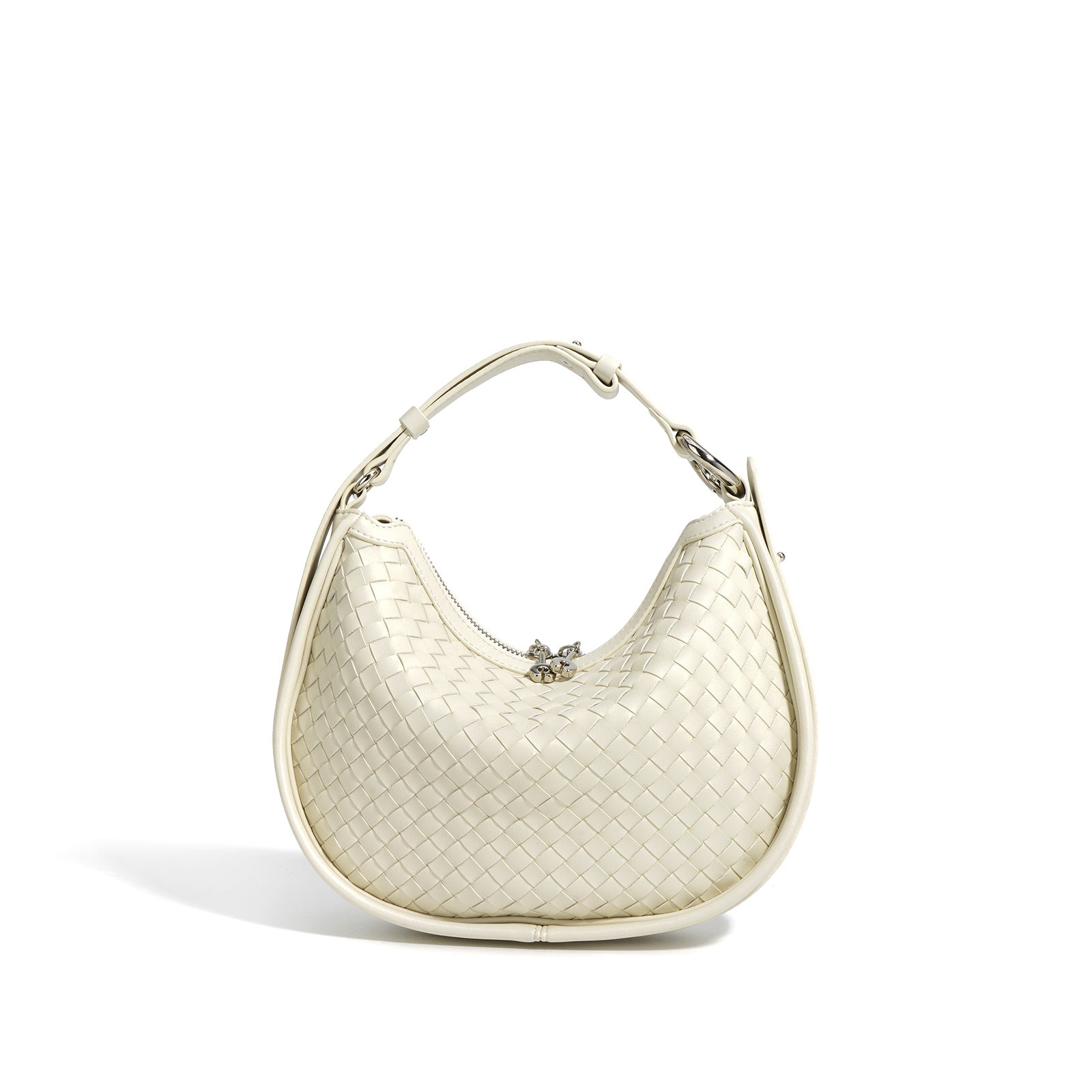 Stylish Woven Crescent Leather Crossbody Bag for Women - Perfect for Work, Travel & Everyday Use