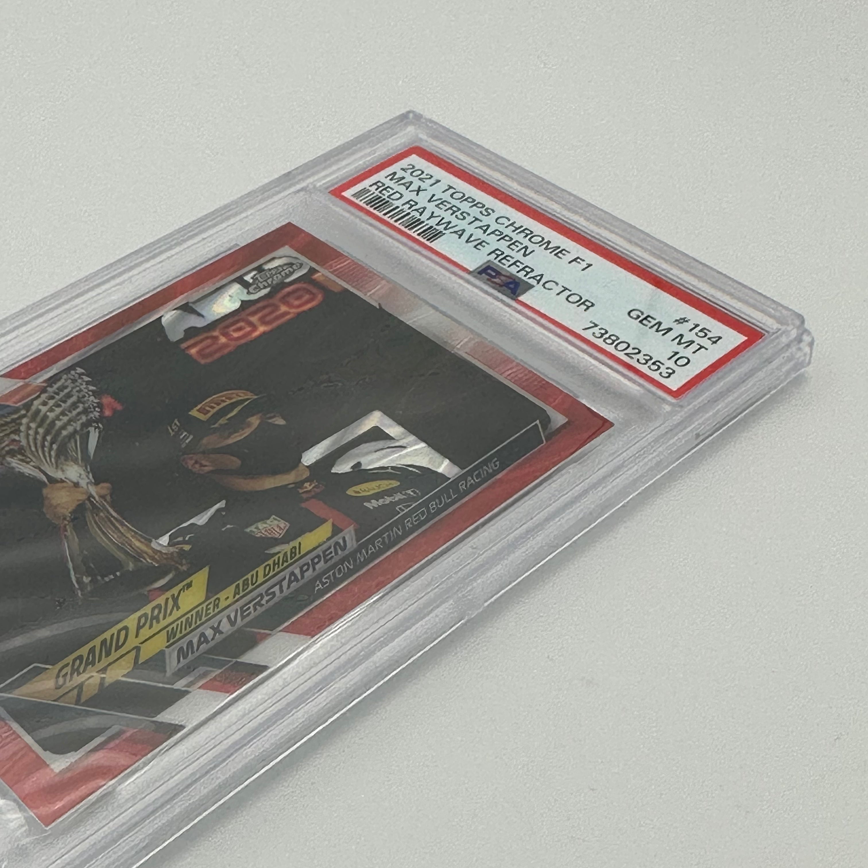 PSA 10 1/5 Max Verstappen #154 Red Raywave Refractor - Rare F1 Trading Card for Collectors & Sports Memorabilia Enthusiasts