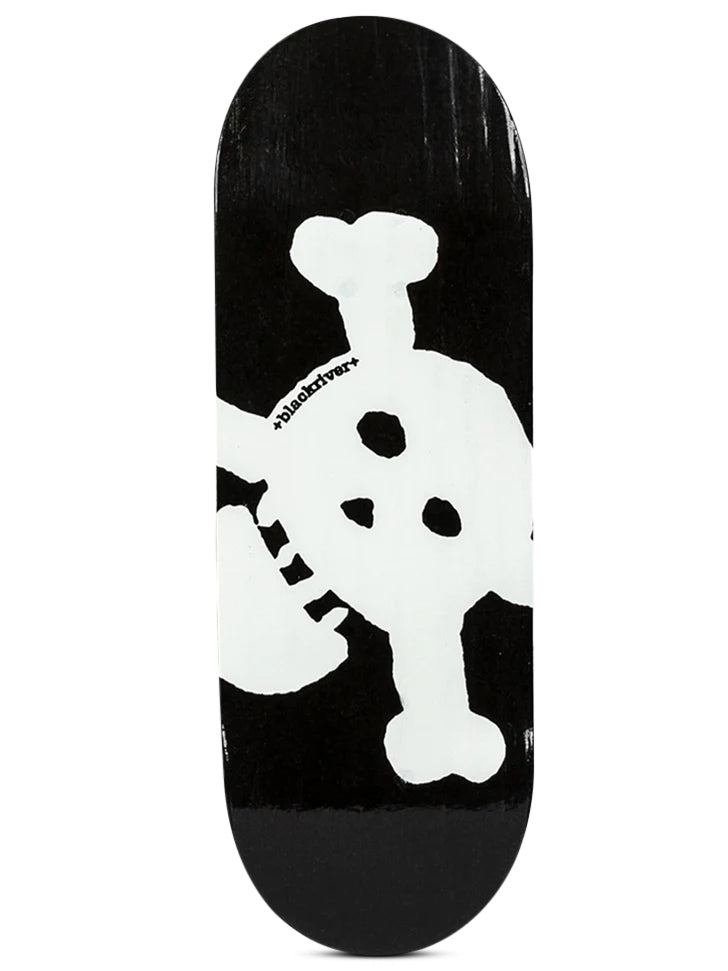 Blackriver 7 Ply Fingerboard Deck with New Skull Design - Professional Mini Skateboard for Finger Tricks & Training - Perfect for Skateboard Enthusiasts & Collectors