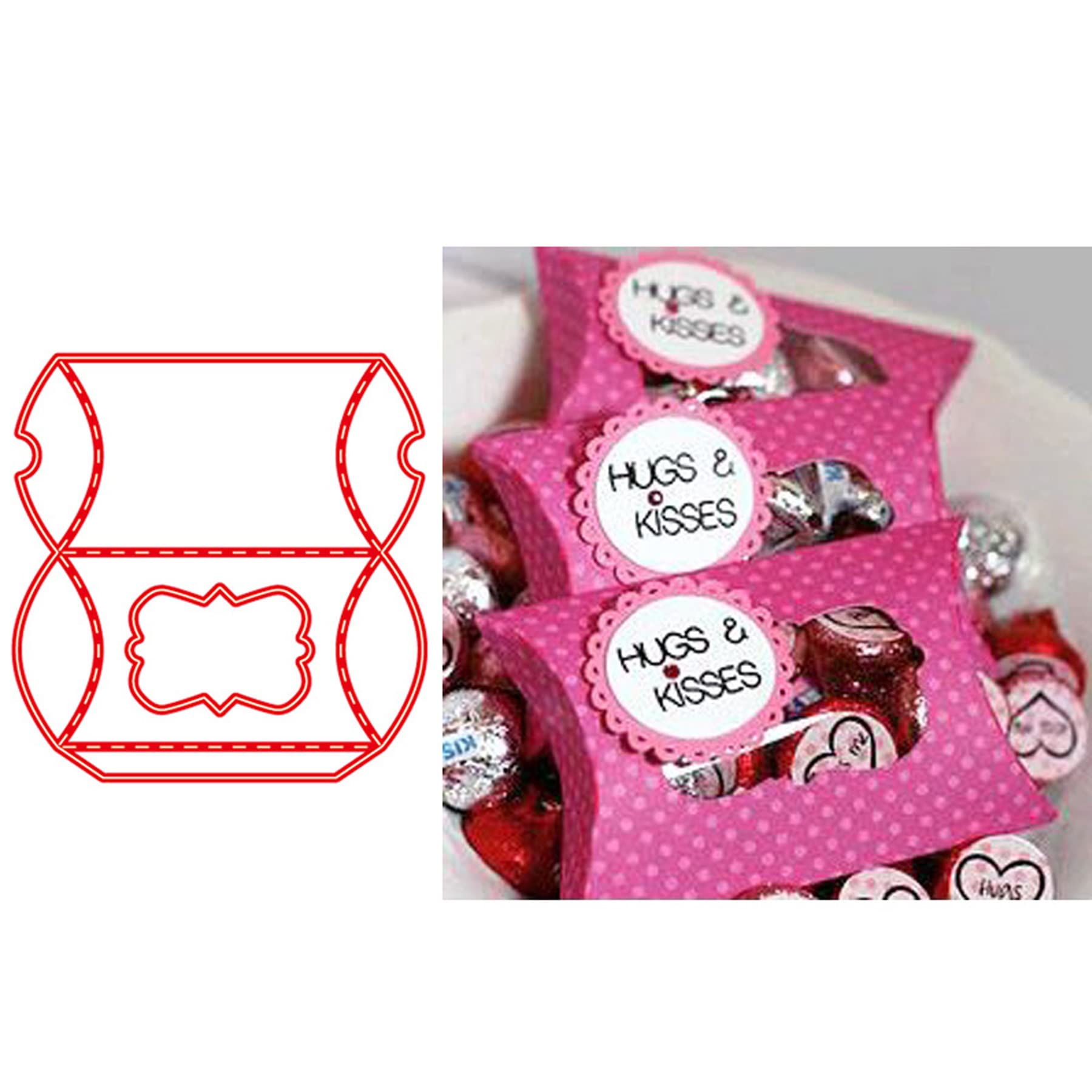 Christmas Chocolate Box Metal Die Cuts - 12pc Merry Christmas & Wedding Gift Scrapbooking Dies for DIY Cards, Photo Albums, Invitations - 5.03x5.19inch (12.8x13.2cm) - Perfect for Holiday Crafts, Gift Wrapping & Paper Embossing Projects