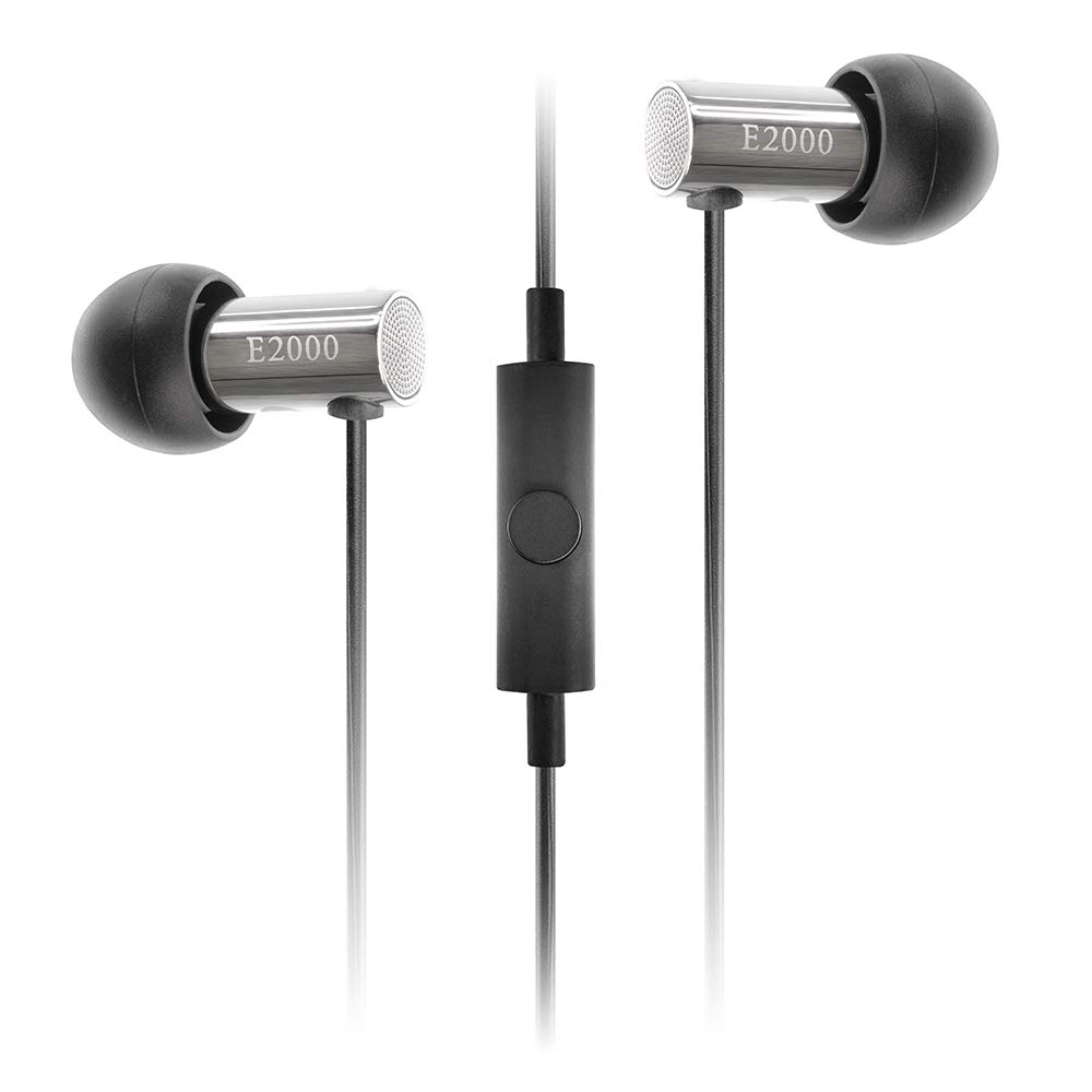 Final E2000 FI-E2DALCS High-Fidelity In-Ear Earphones with Microphone & Remote Control - Matte Silver | Perfect for Gaming, Music & Calls