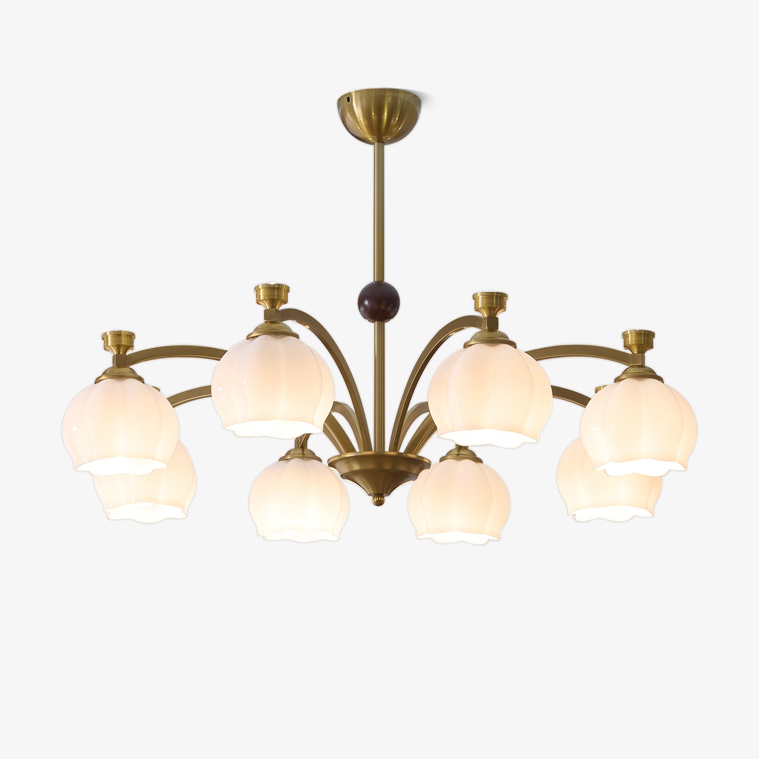 Corinne Arc Chandelier - Modern Crystal Ceiling Light Fixture for Dining Room, Living Room & Bedroom | Elegant Lighting for Home Decor & Interior Design
