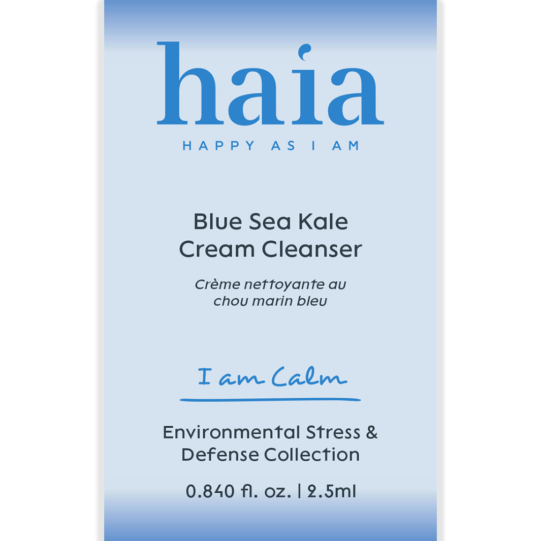 Haia I Am Calm Blue Sea Kale Cream Cleanser - Gentle Face Wash for Sensitive Skin, Hydrating & Soothing, Perfect for Daily Skincare Routine & Post-Workout Refresh