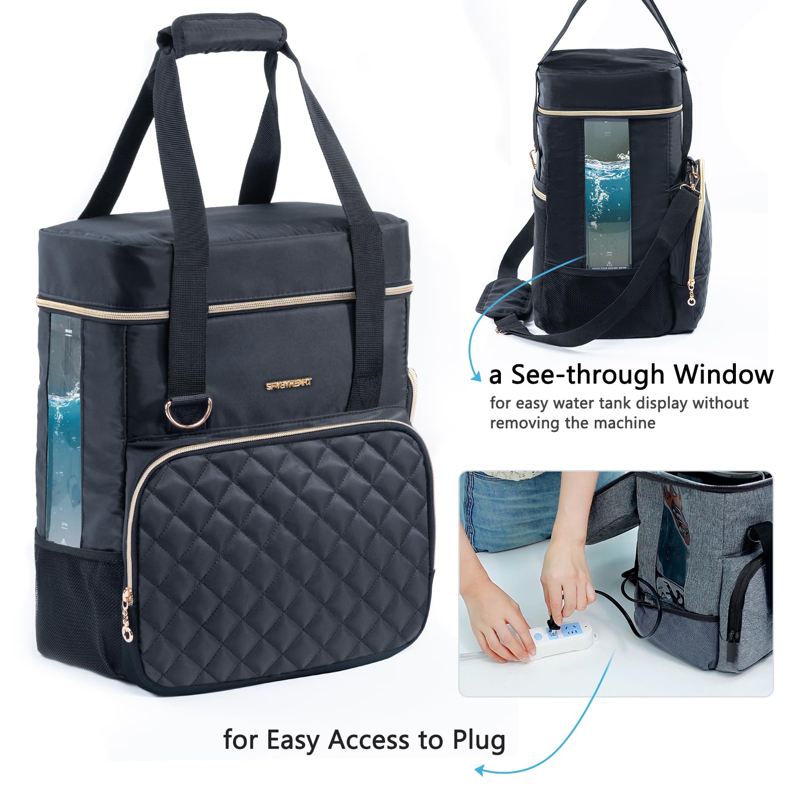 SFYBYHEART Baby Brezza Formula Pro Advanced Carrying Case - Travel Bag for Formula Dispenser Machine with Pockets for Baby Essentials, Pumps & Bottles | Portable Storage for Daycare, Travel & On-the-Go Feeding