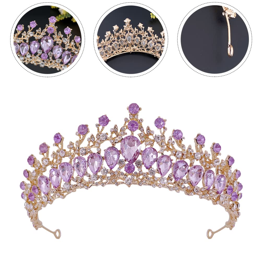 Elegant Golden Rhinestone Bridal Tiara - High-End Wedding Headdress for Bride, Girls & Bridal Party | Perfect for Weddings, Prom, Pageants & Special Occasions
