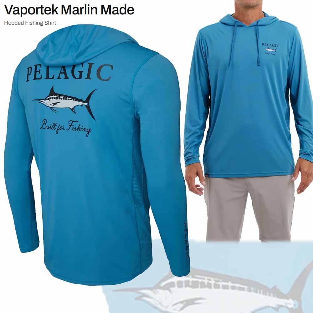 Pelagic Vaportek Ocean Marlin Long Sleeve Performance Shirt - Fishing, Boating & Outdoor Activities