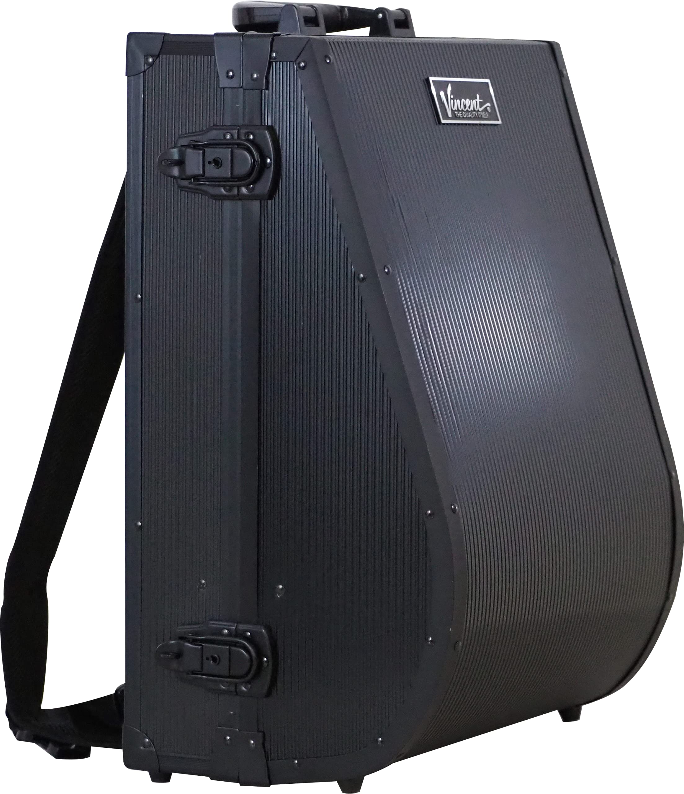 Vincent Hard Shell Backpack HSBP - Waterproof & Durable Laptop Backpack for Men & Women (Black Metal) - Perfect for Travel, Work & School