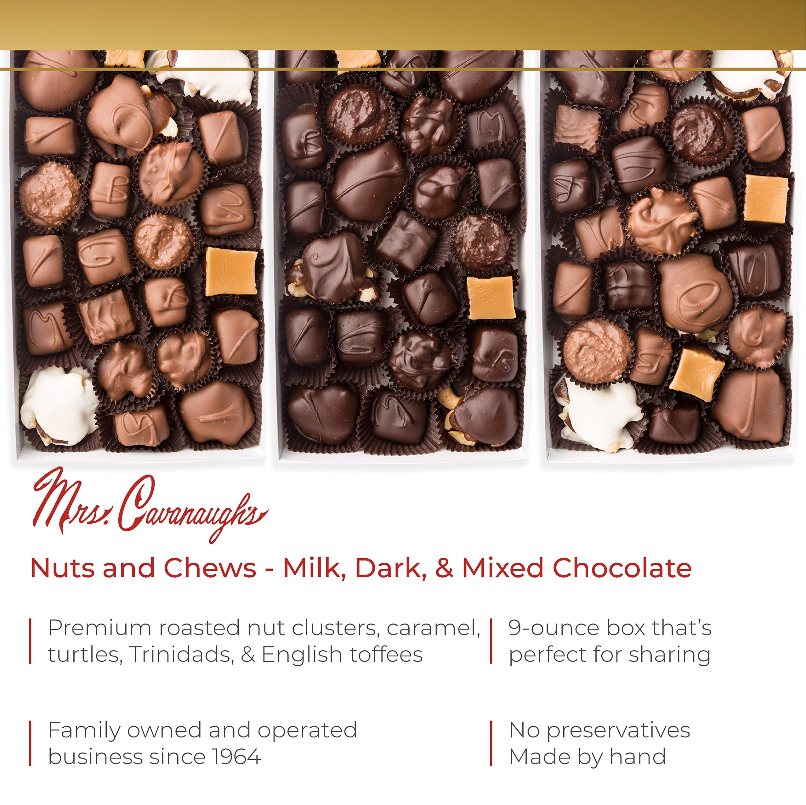Mrs. Cavanaugh's 5 lb Nuts & Chews Milk Chocolate - Premium Bulk Chocolate Gift Box for Holidays, Parties & Corporate Events - Delicious Chocolate Treats for Gifting, Snacking & Dessert Platters