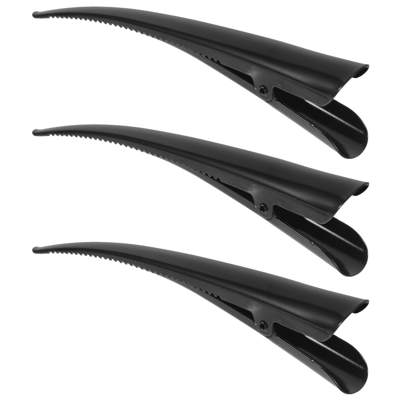 KALLORY 3pcs Alligator Hair Clips for Women - Metal Hair Barrettes for Girls, Styling & Party