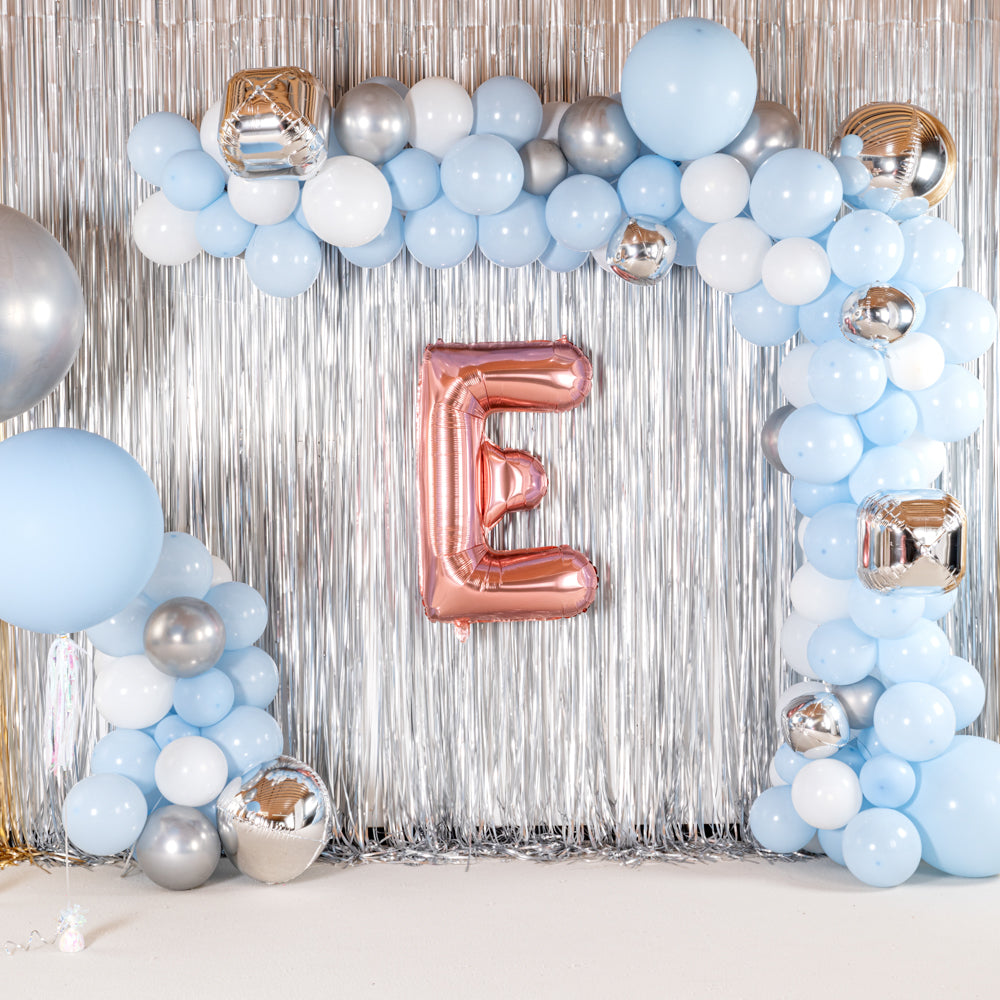 Rose Gold Mylar Letter E Balloon - 40