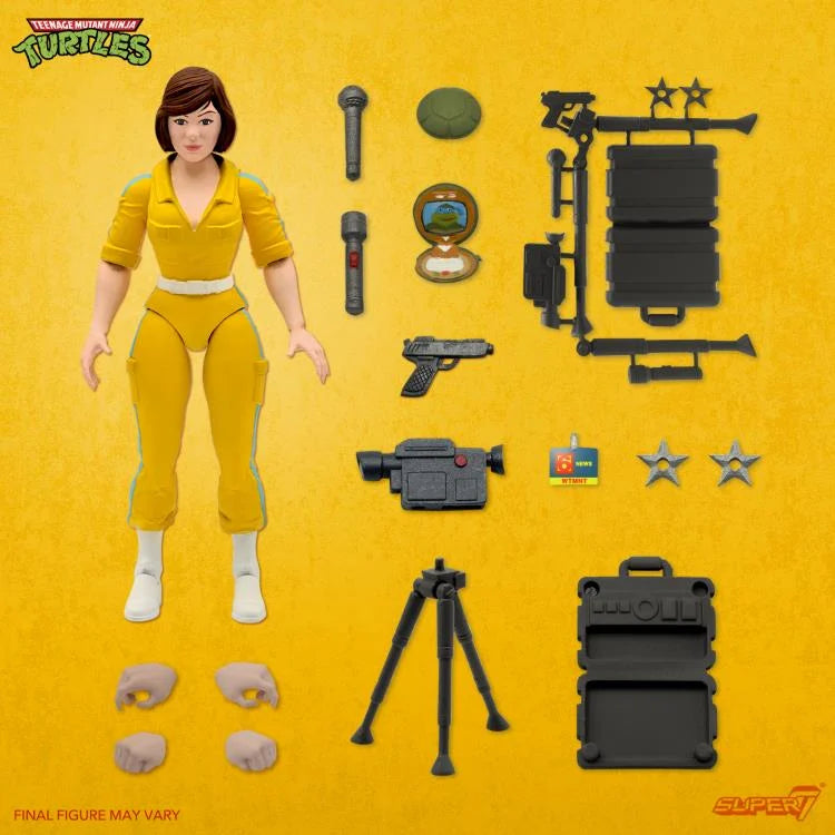 Teenage Mutant Ninja Turtles ULTIMATES! April O'Neil Action Figure - Collectible TMNT Toy for Fans & Display - Perfect for Gifts, Play, and Comic Book Collections
