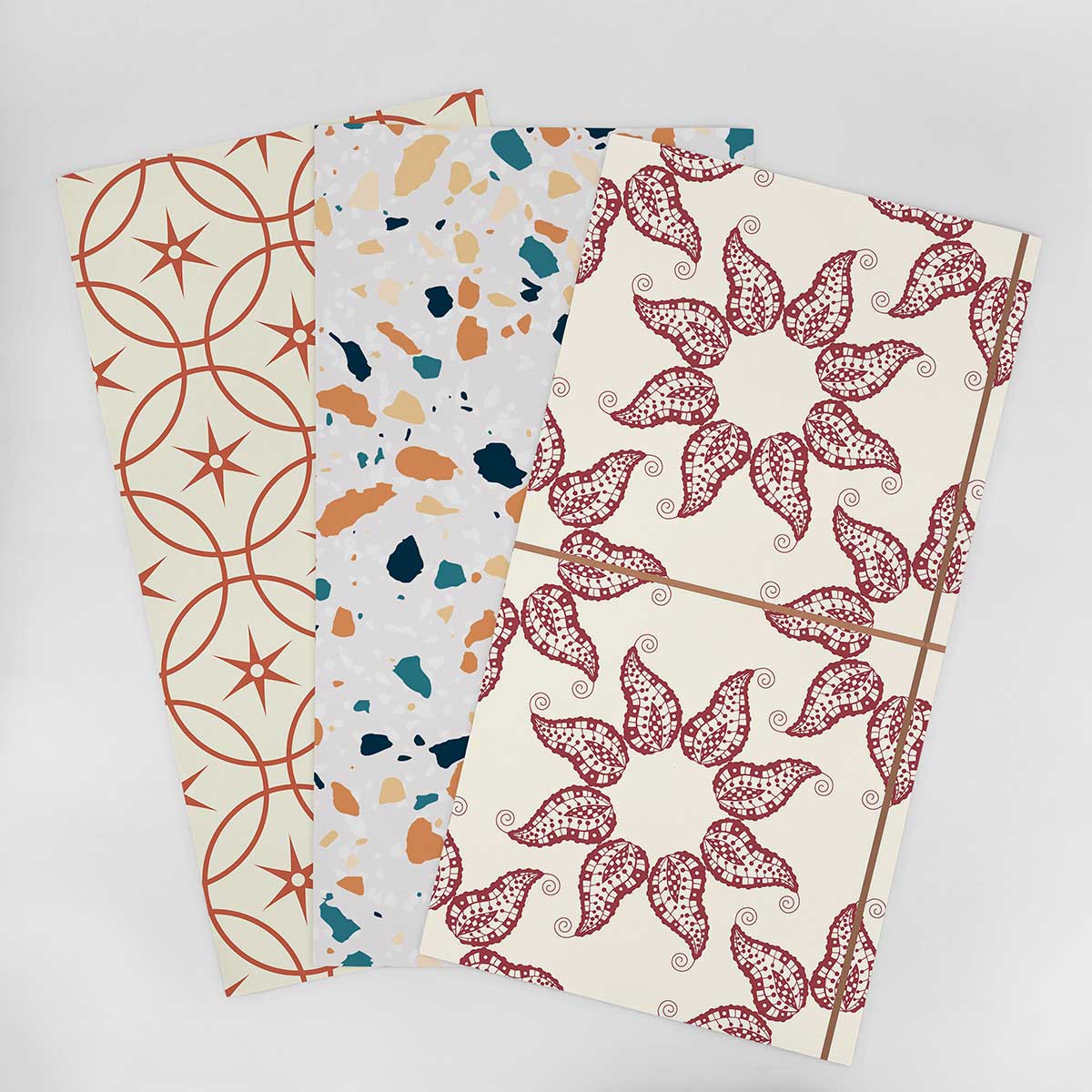 Red and Orange Kitchen Wallpaper Sample - Peel and Stick Removable Wallpaper for Backsplash, Cabinets & Accent Walls - Waterproof & Easy to Clean - Perfect for Modern Farmhouse, Cottagecore & Boho Decor Styles