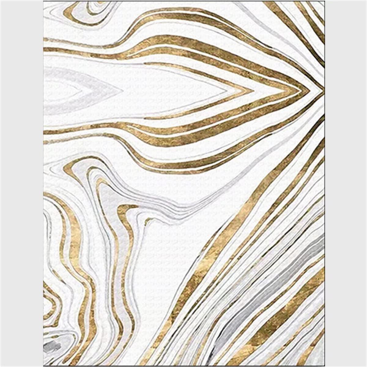 Modern 4x5ft Non-Slip Area Rug - Soft Abstract Marble Design Washable Carpet for Living Room, Bedroom & Kitchen - Perfect for Home Decor, Floor Protection and Dining Table Mats