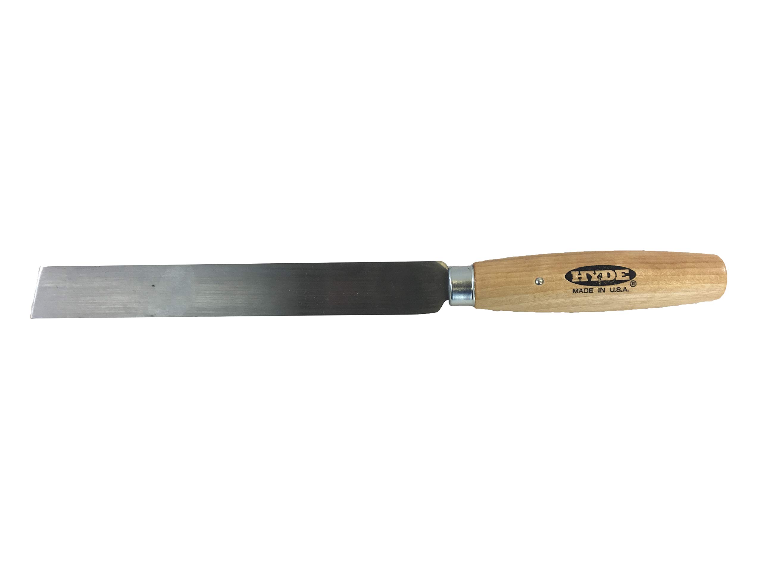 Hyde 60090 Industrial Utility Knife - 1 Inch Wide Wood Handle, Natural Finish - Perfect for Crafting, Packaging, and DIY Projects