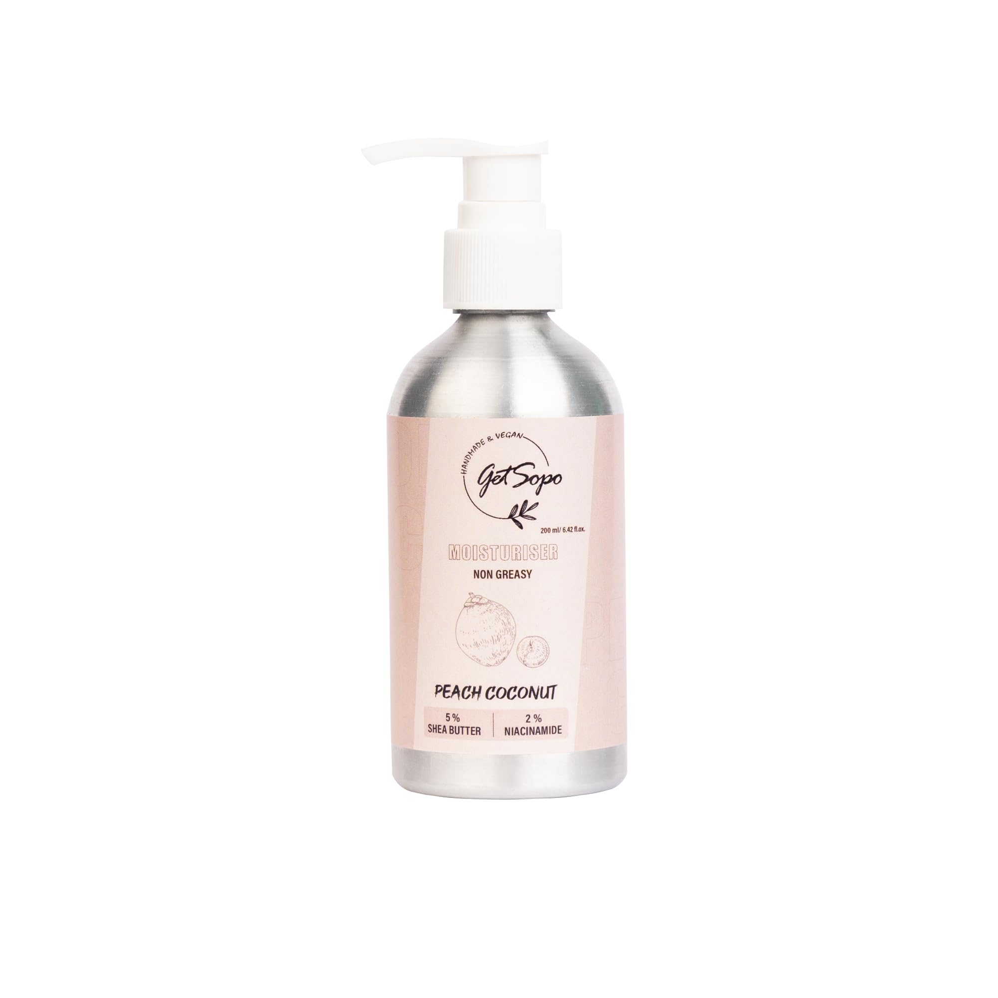 Sopo Shea Butter & Niacinamide Body Moisturizer - Non-Greasy Lotion for Dry, Oily & Combination Skin - 200ml - Hydrating Daily Skincare for Men & Women - Perfect for After Shower, Gym & Nighttime Use