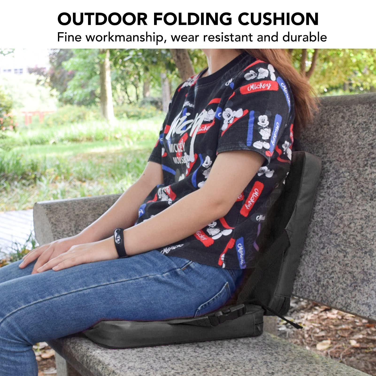 Stadium Seat with Back Support - Foldable Bleacher Chair, Ultralight & Portable for Outdoor Events - Comfortable Soft Sponge Cushion for Stadiums, Beaches, Picnics, Camping & Sports Games