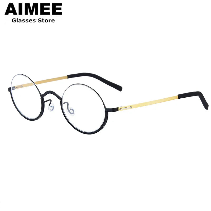 Aimee Women's Full Rim Oval Screwless Titanium Eyeglasses 198801 - Lightweight & Durable Eyewear for Work, Reading & Fashion