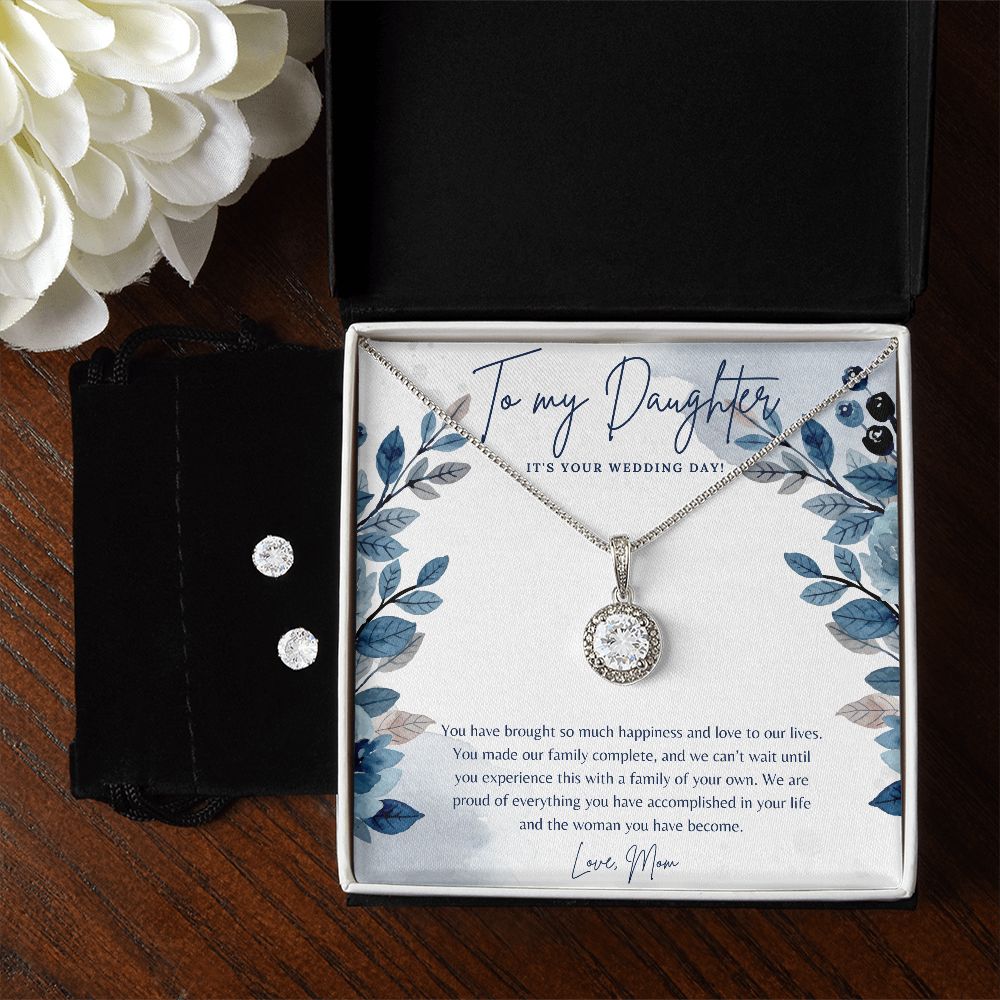 Elegant Jewelry Gift Set for Daughter's Wedding Day - Perfect Bridal Accessories & Keepsake for Special Occasions
