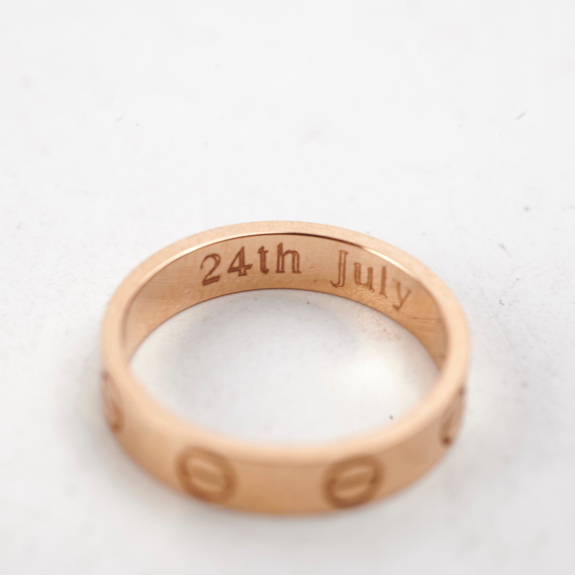 Cartier Love Wedding Band Ring - 18K Pink Gold, Size 48 - Luxury Bridal Jewelry for Engagement, Anniversary & Special Occasions