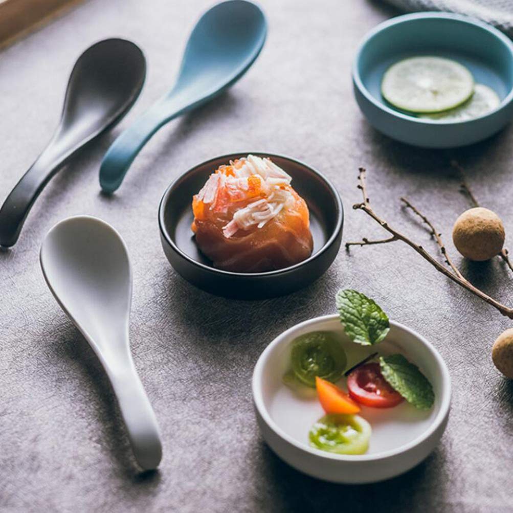 6-Piece Japanese Ceramic Seasoning Bowls - Small Sauce Dishes for Sushi, Soy Sauce, Snacks & Side Dishes - Perfect for Dining, Entertaining & Food Presentation