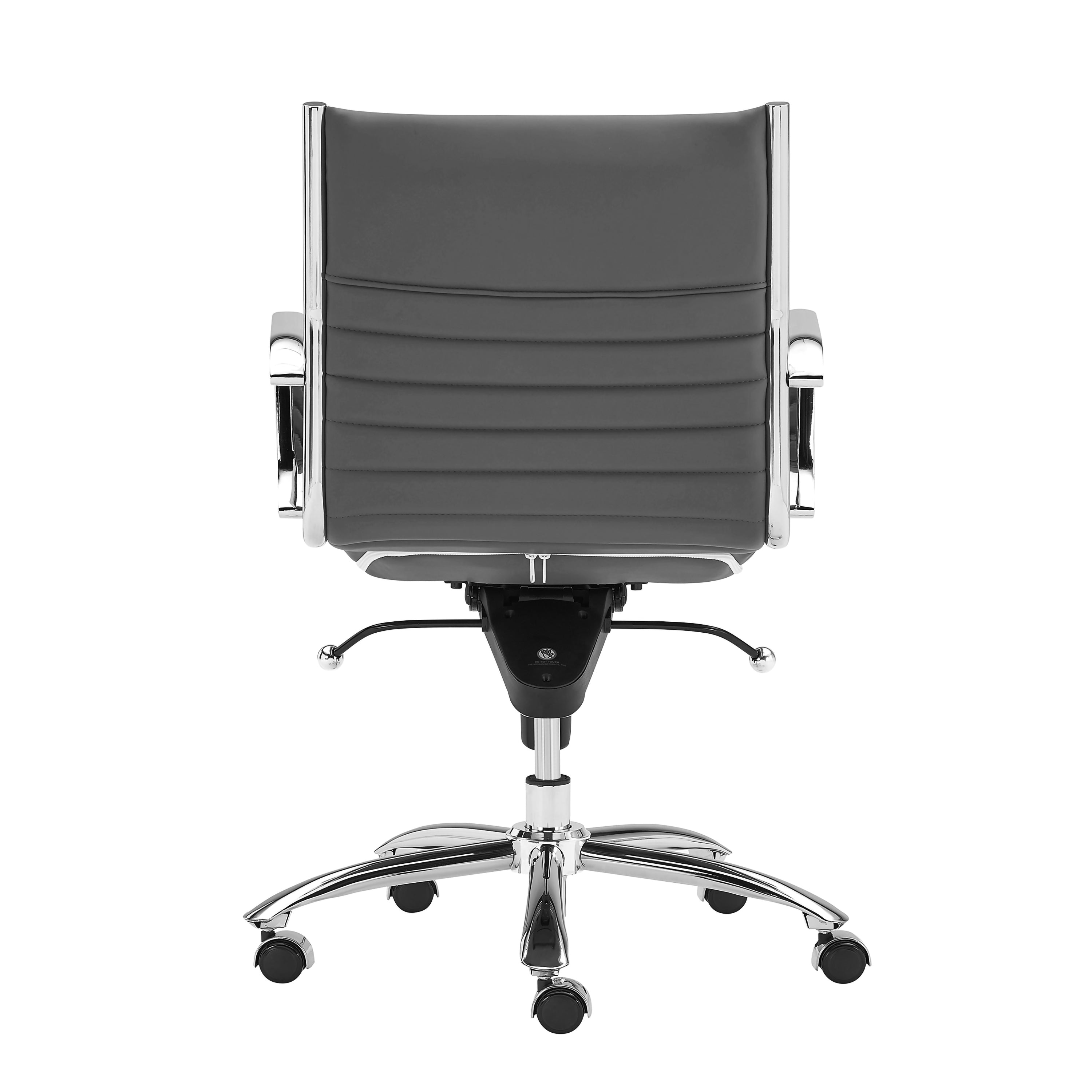 Dirk Low Back Office Chair with Chromed Steel Base - Ergonomic Mesh Desk Chair for Home & Office Workspaces - Perfect for Long Hours of Computer Work, Gaming, and Study Sessions
