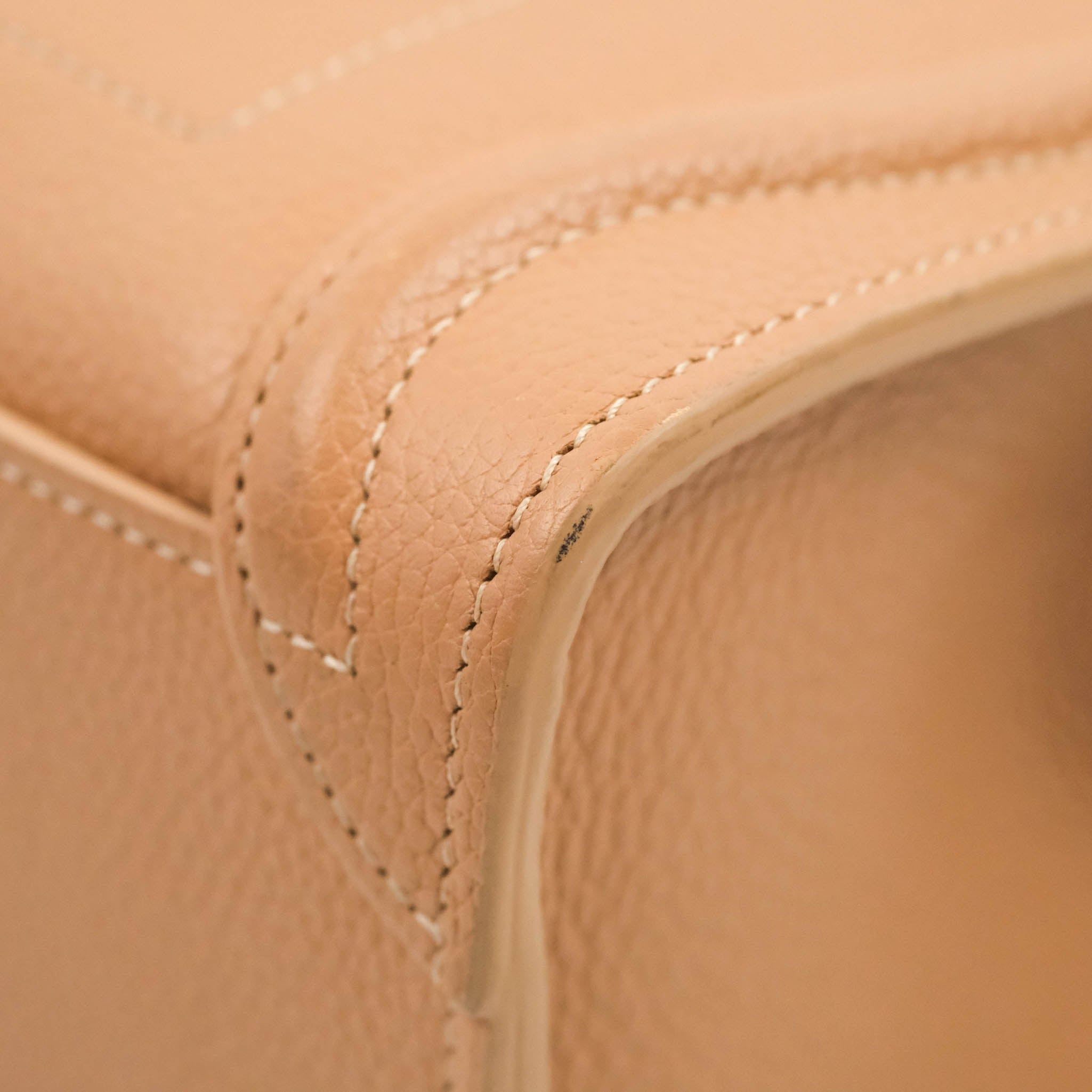 Celine Nano Luggage Bag in Beige Pink Drummed Calfskin Leather - Perfect for Work, Travel & Everyday Use