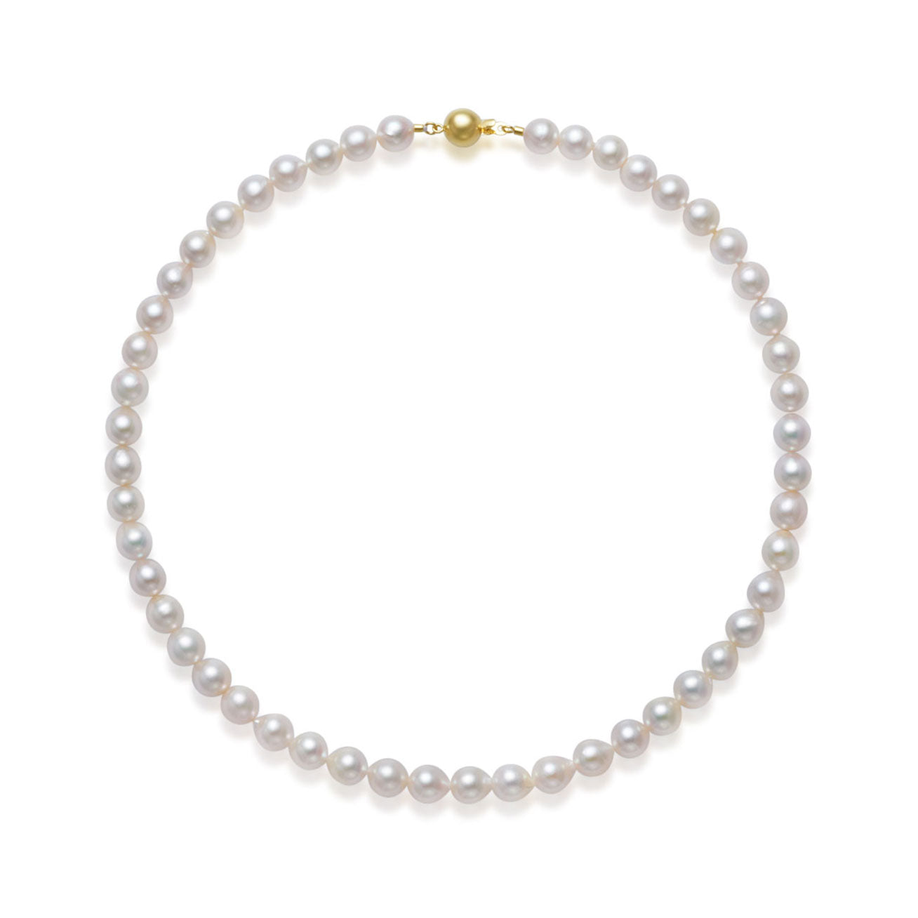 18K Gold Baroque Akoya Pearl Necklace - Elegant Statement Jewelry for Women | Perfect for Weddings, Parties & Special Occasions