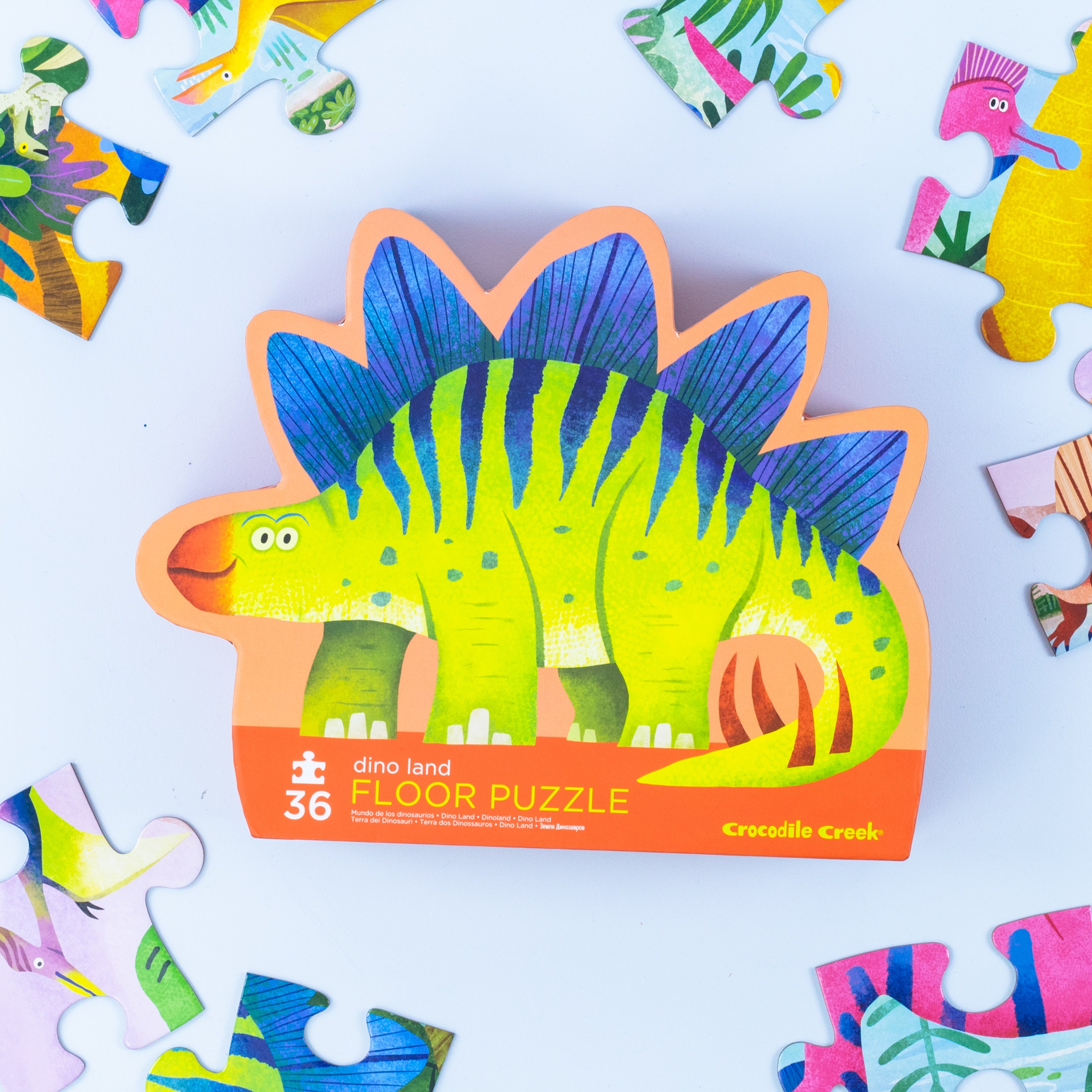 Crocodile Creek Classic 36-Piece Dinosaur Floor Puzzle for Kids - Fun Educational Toy for Preschool Learning & Playtime Activities