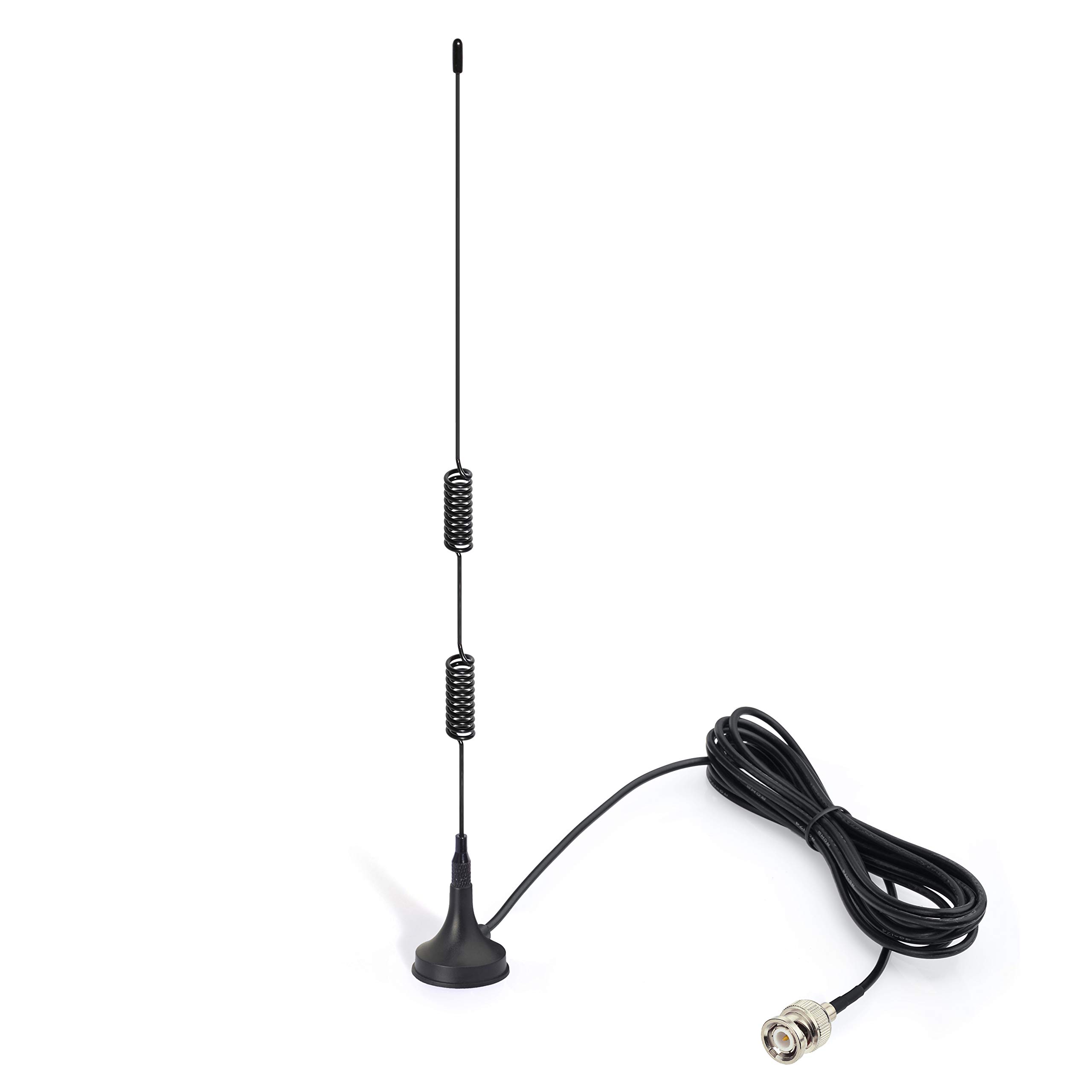 Bingfu VHF UHF Magnetic Base Antenna with BNC Male Connector - Compatible with Uniden Bearcat, Whistler & Radio Shack Police Scanners - Perfect for Amateur Radio, Mobile Communication & Emergency Monitoring