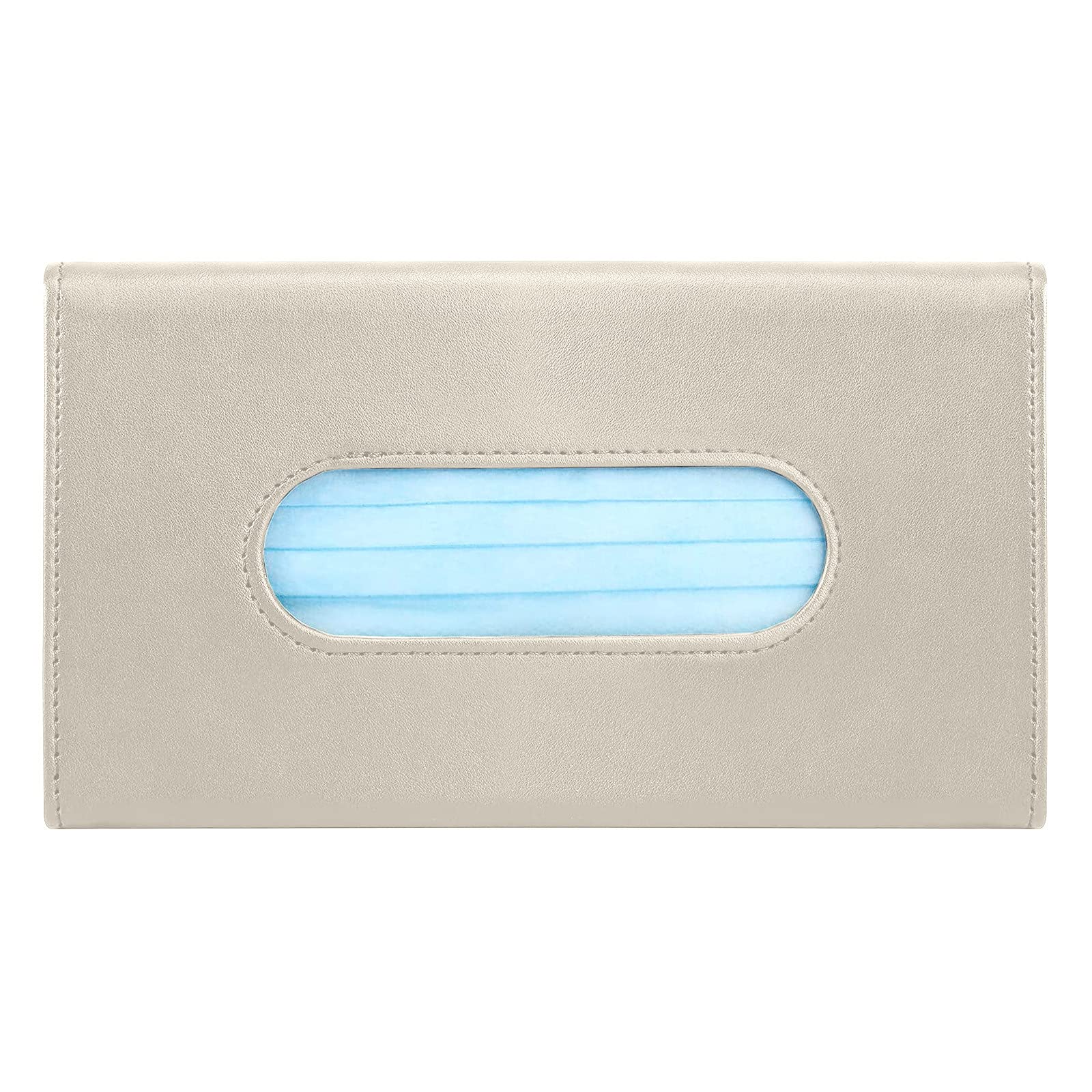 Universal Car Tissue Holder - Black PU Leather Sun Visor Napkin Box for Auto Accessories (23x13x2cm) - Perfect for Road Trips & Daily Commute
