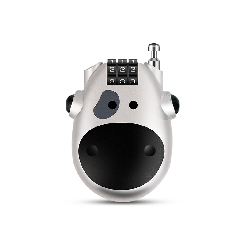 CL131 Retractable 3-Dial Combination Cable Lock - Silver | Secure Laptops, Bikes, Lockers & Gym Bags | Anti-Theft Security for Home, Office & Travel