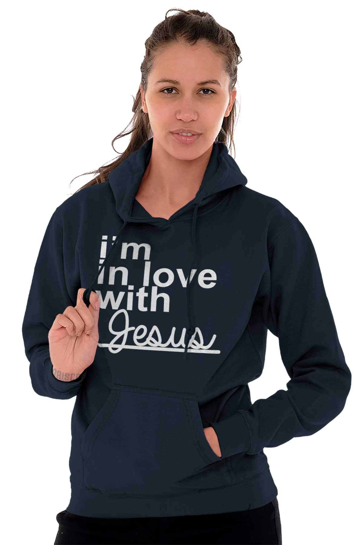 Christian Hoodie for Women - 'I'm in Love With Jesus' Classic Teaze Sweatshirt | Faith-Based Apparel for Church, Bible Study & Everyday Wear