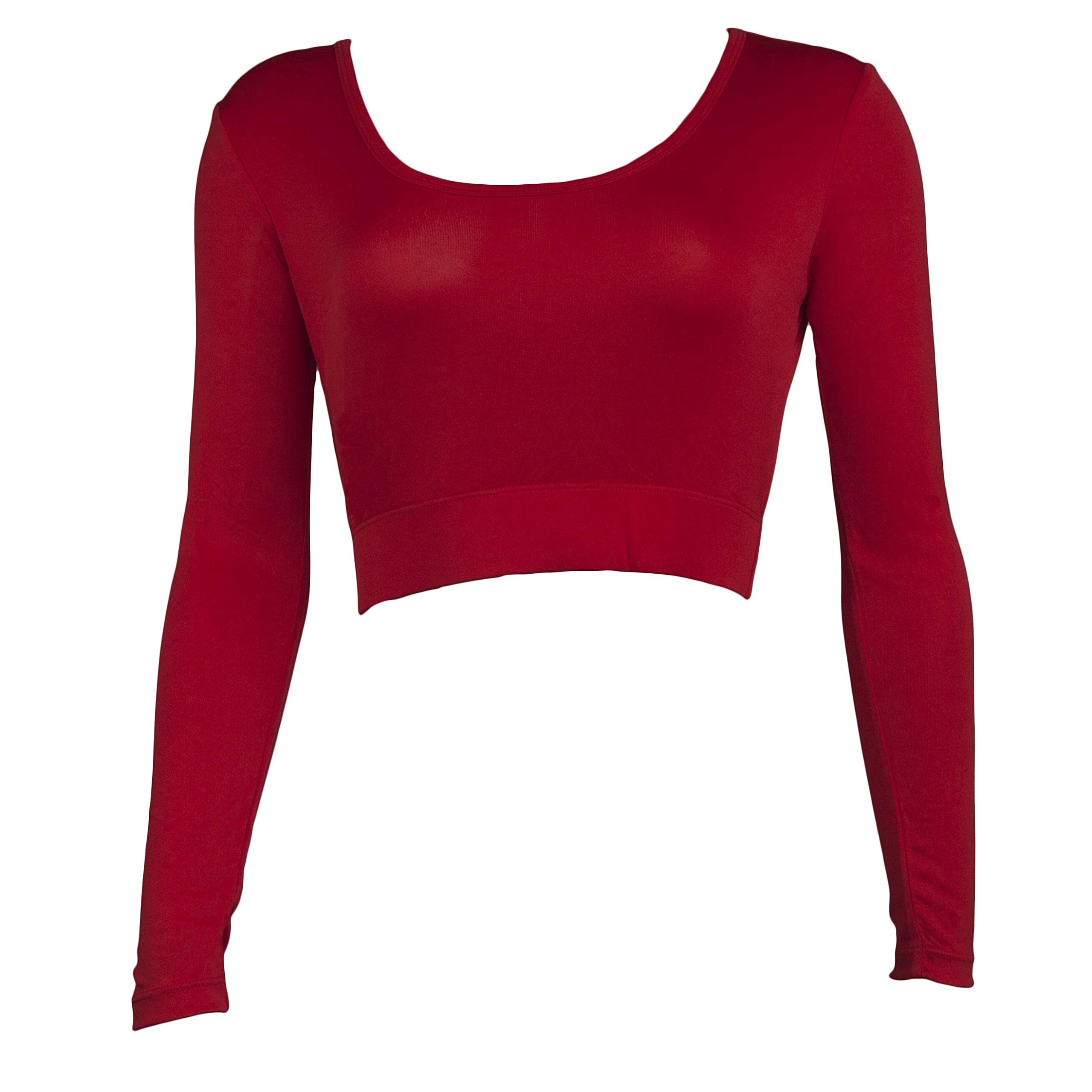Trendy Scoop Neck Midriff Crop Top - Youth Medium Size in Vibrant Red | Perfect for Casual Outings, Parties & Summer Fashion