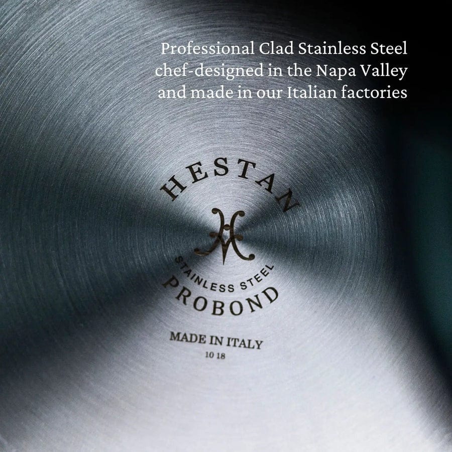 Hestan Professional Clad Stainless Steel Wok 14 Inch - High Performance Stir Fry Pan for Home & Restaurant Cooking - Perfect for Asian Cuisine, Sautéing & Deep Frying