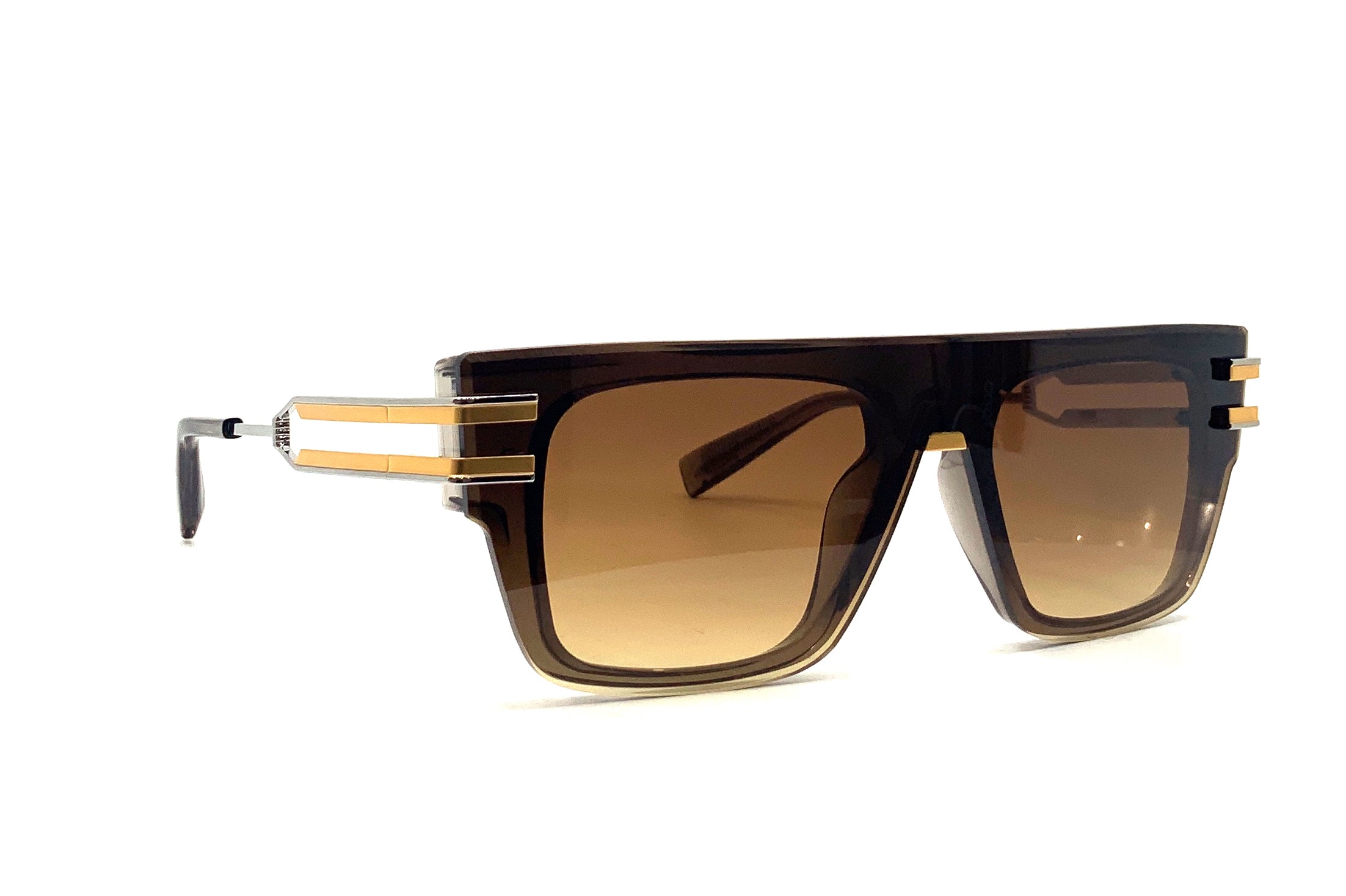 Balmain Soldat Brown Palladium Sunglasses - Luxury Designer Shades for Men & Women - Perfect for Outdoor, Travel & Fashion
