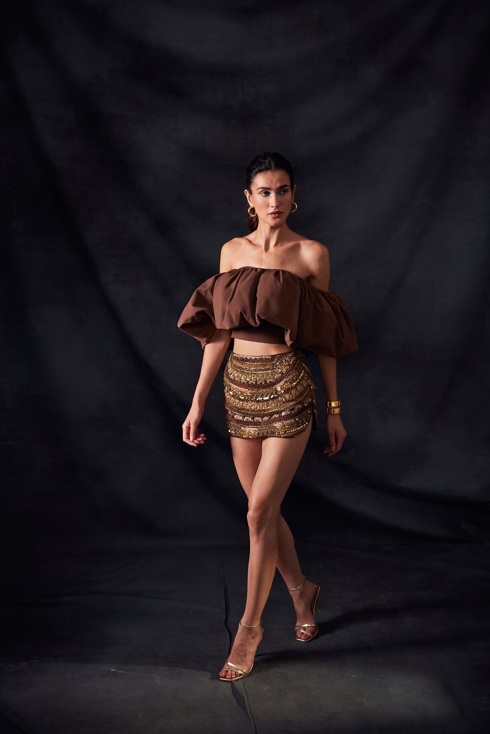 Dark Tan Off Shoulder Top for Women - Sexy Summer Blouse for Beach, Party & Date Night | Trendy Casual Tops