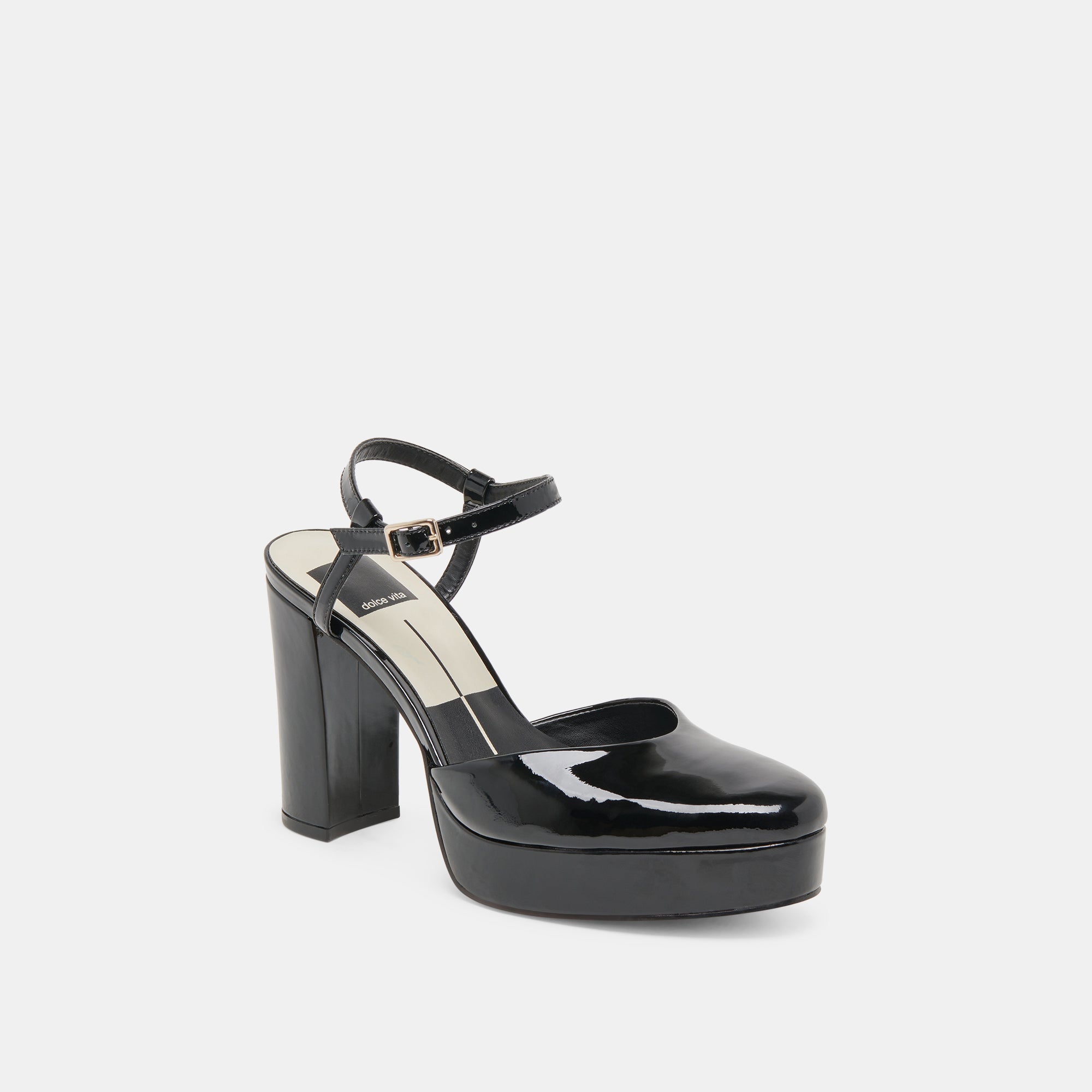 CLAUD Women's High Heels - Midnight Black Patent Leather Pumps for Work, Party & Special Occasions