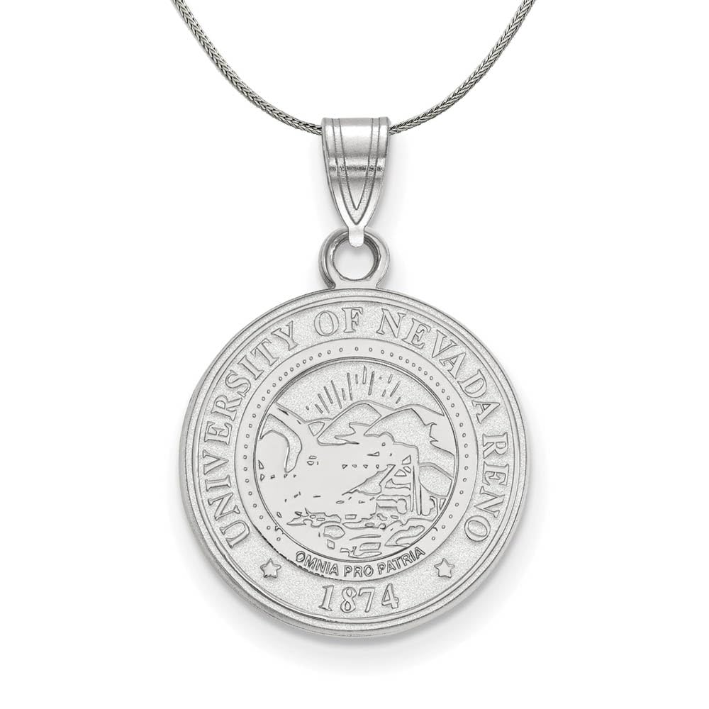Sterling Silver Nevada Crest Pendant Necklace for Graduation Gifts