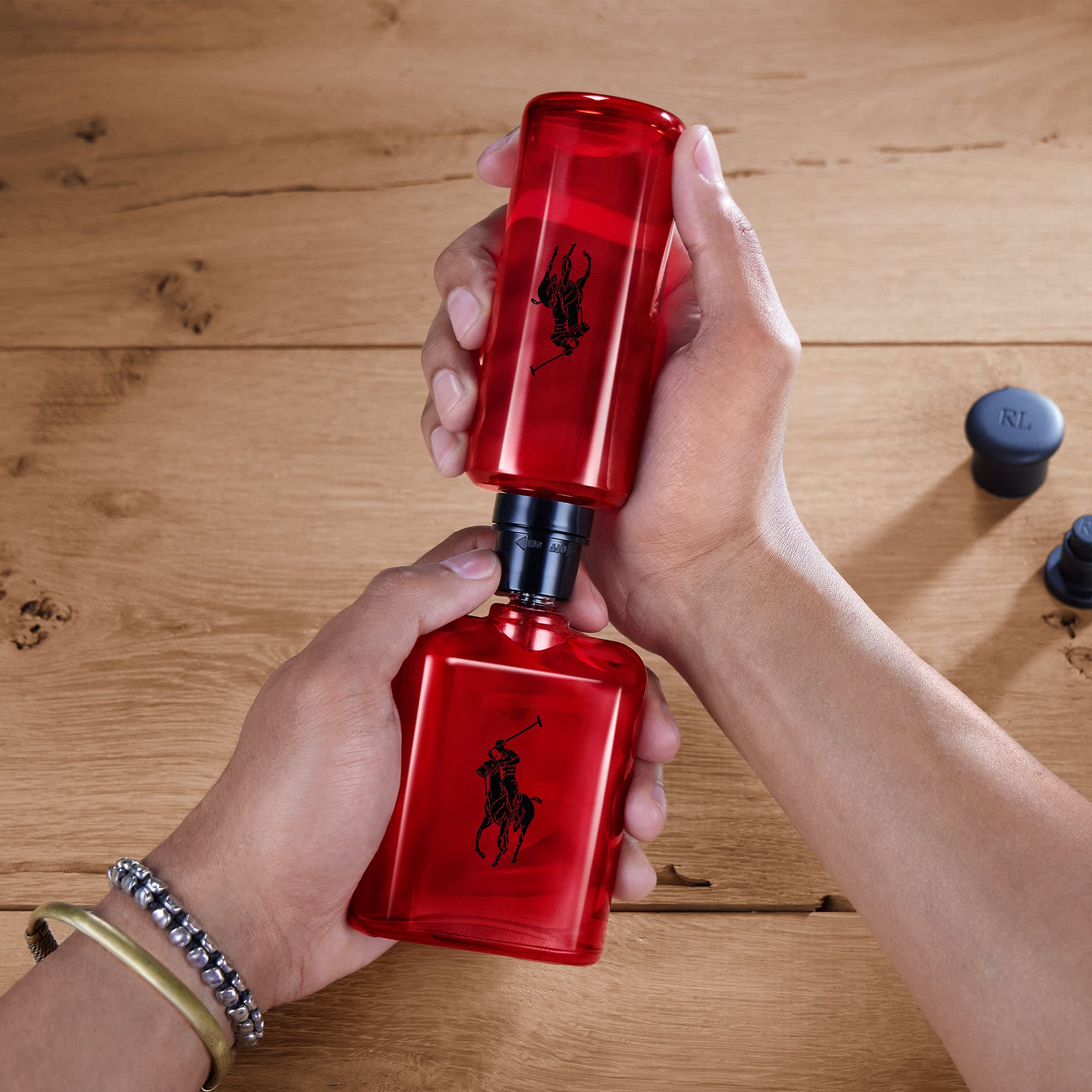RALPH LAUREN Polo Red Eau de Toilette for Men - Refillable Cologne Set with Woody Spicy Scent (Grapefruit, Saffron, Redwood) - 2.5 oz & 5.1 oz Bottles - Perfect for Date Night, Office & Special Occasions