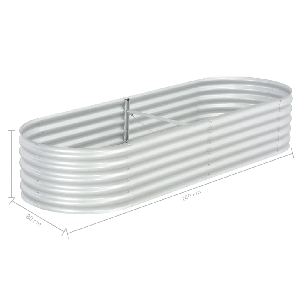 94.5x31.5x17.3 Inch Galvanized Steel Garden Raised Bed Planter Box - Heavy Duty Rust-Resistant Flower Pot for Outdoor Vegetables, Herbs & Flowers (Fast Shipping)